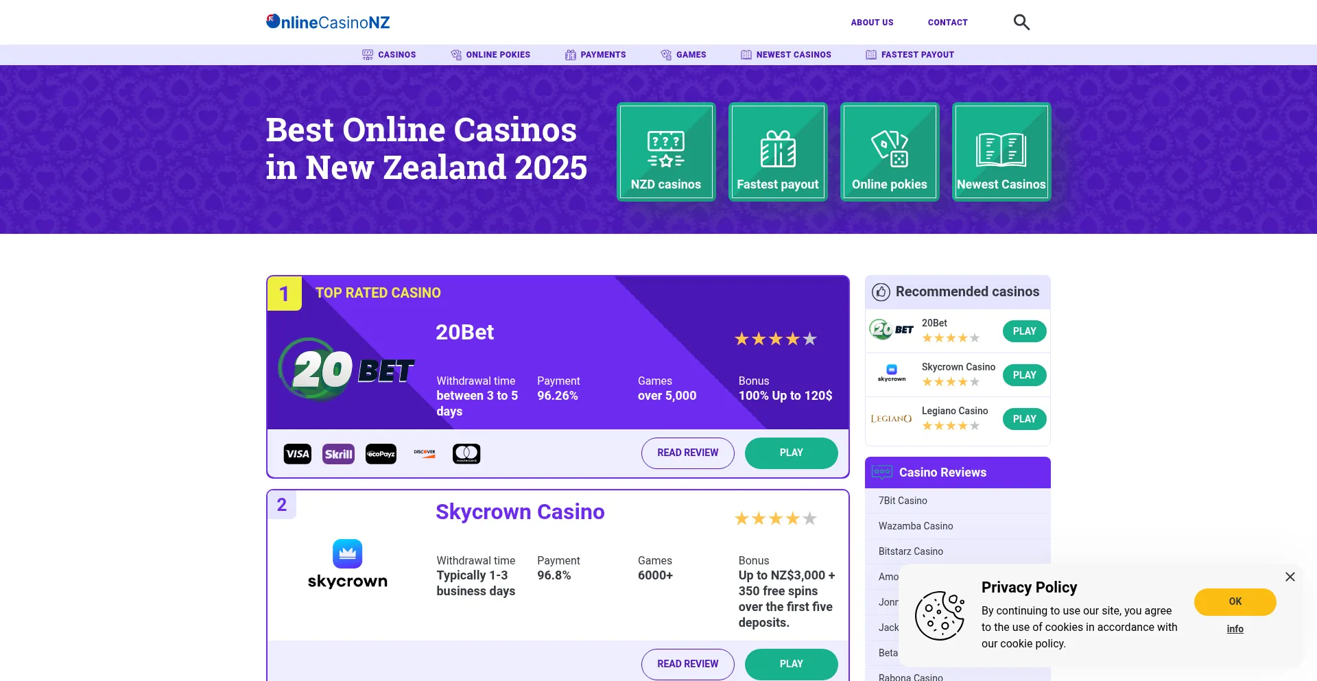 ¿És Seguro y Confiable Online-casinos.nz?