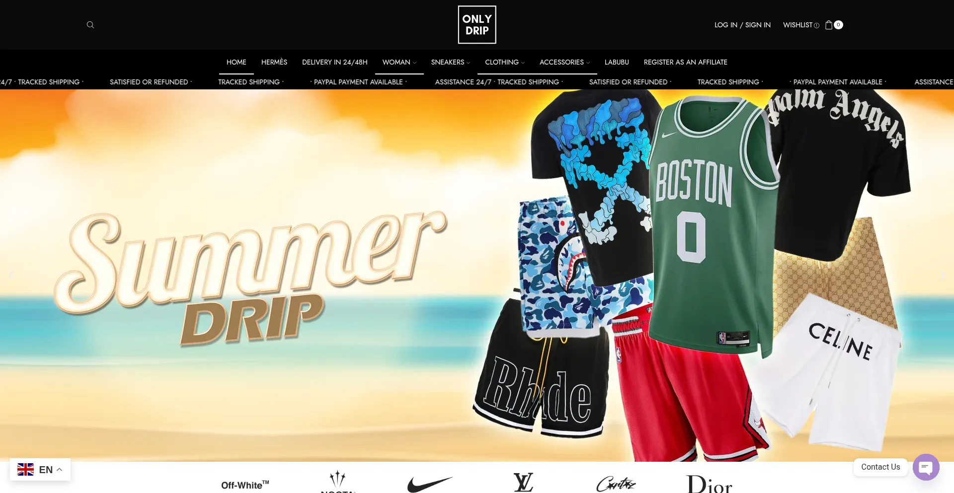 Website screenshot of Only-drip.shop