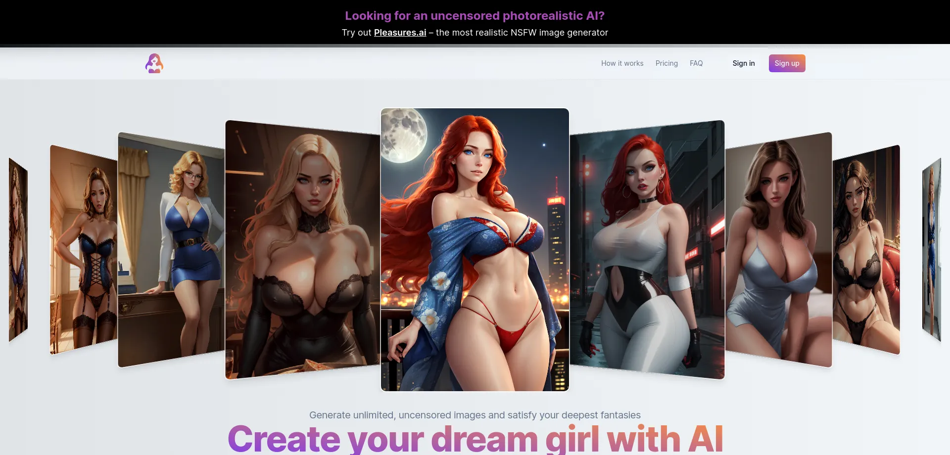 Website screenshot of Onlybabes.ai