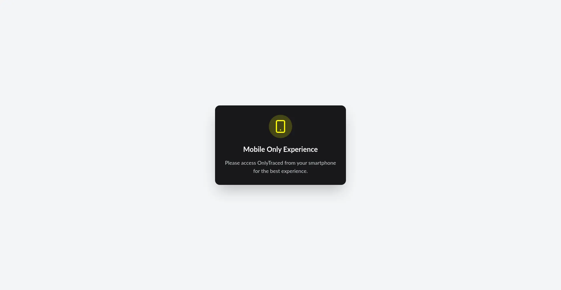 Website screenshot of Onlytraced.com
