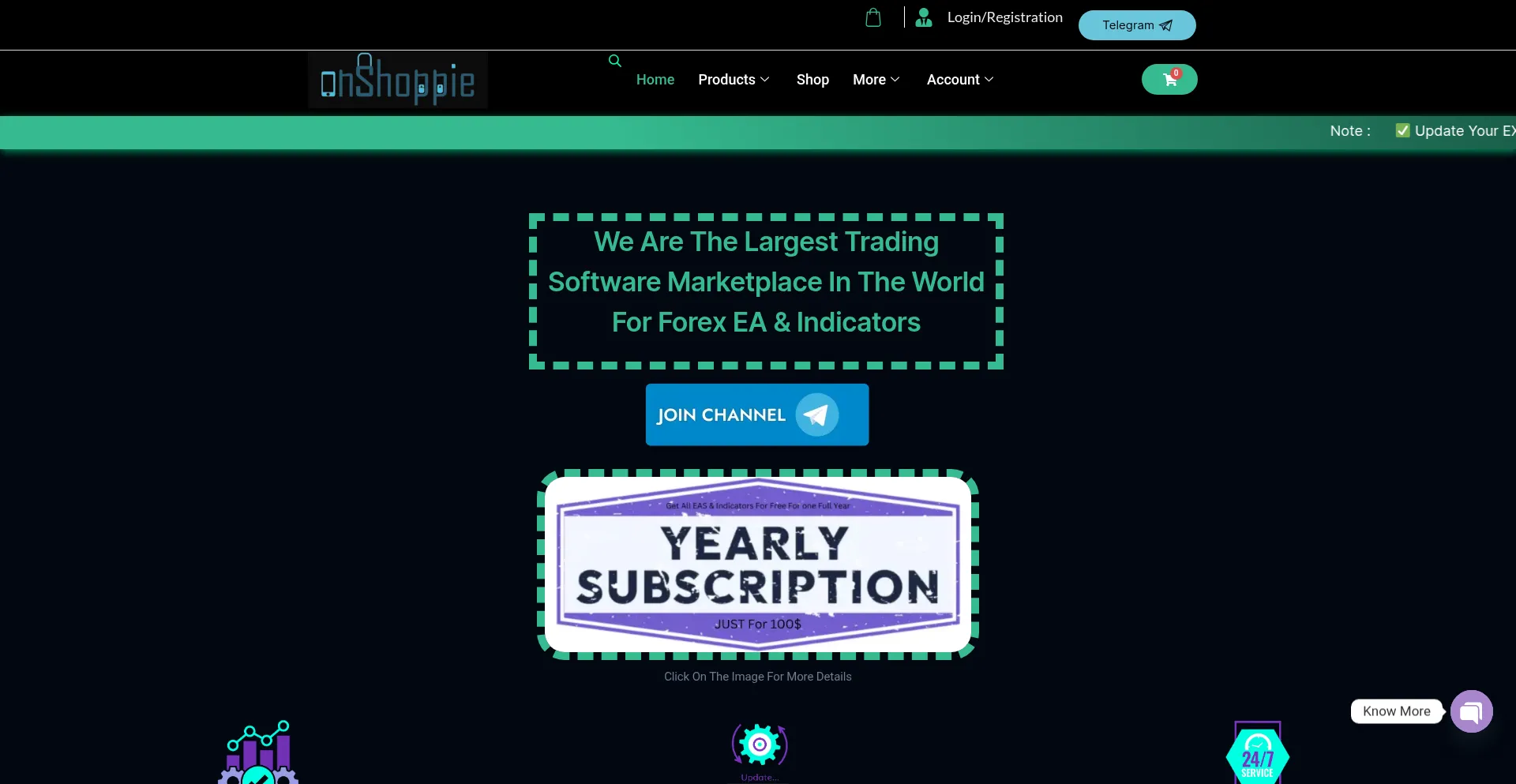 Website screenshot of Onshoppie.com