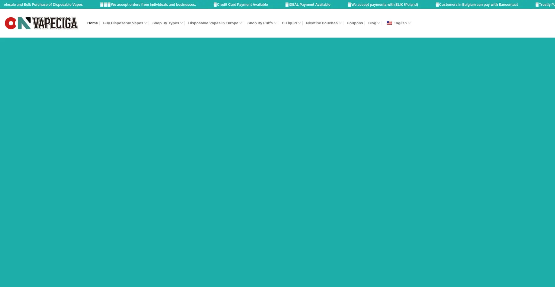 Website screenshot of Onvapeciga.com