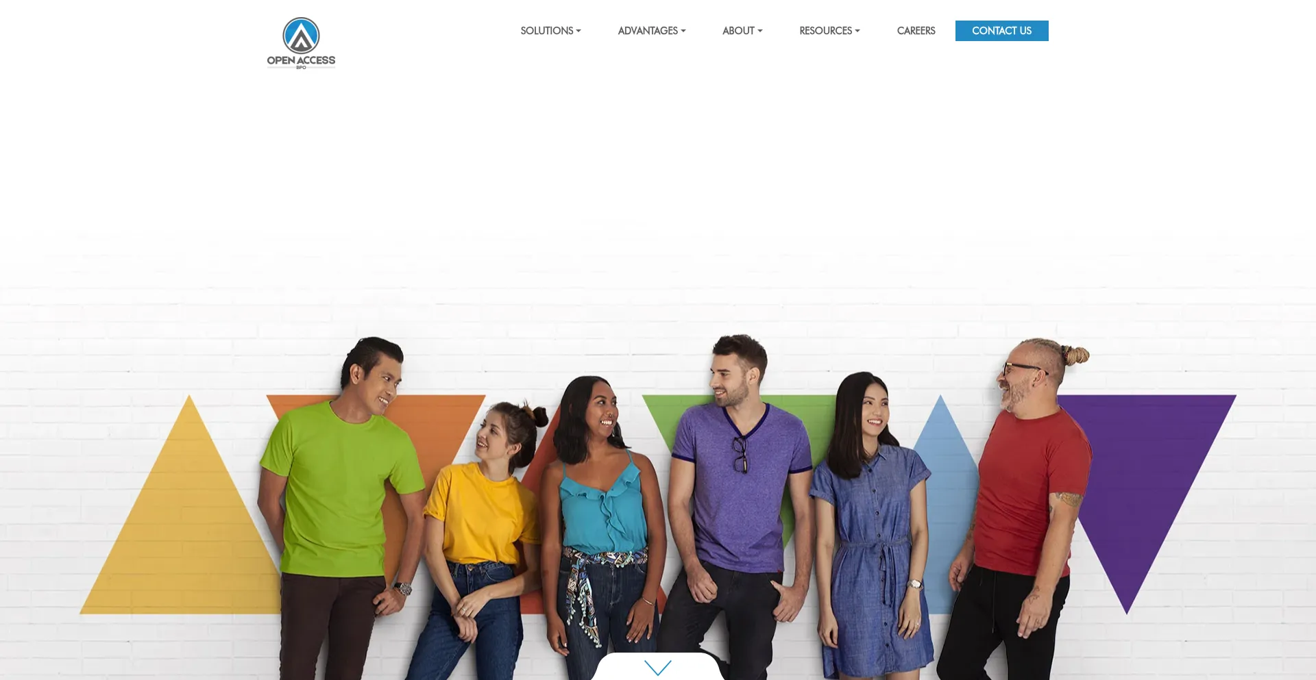 Website screenshot of Openaccessbpo.com