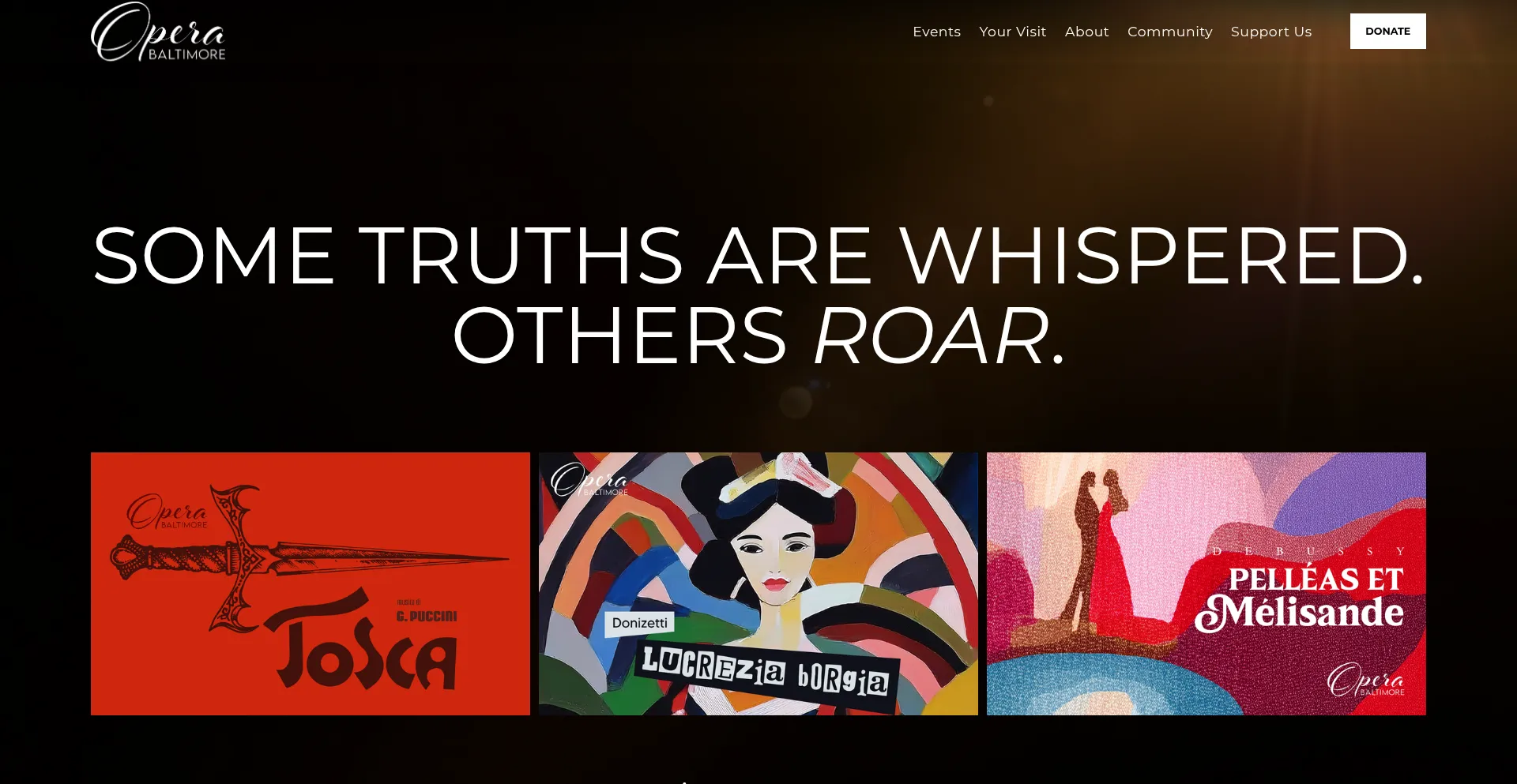 Website screenshot of Operabaltimore.org