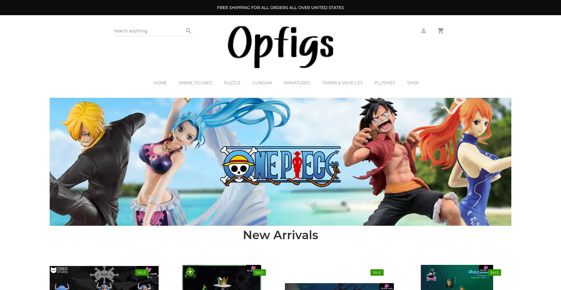 Website screenshot of Opfigs.com