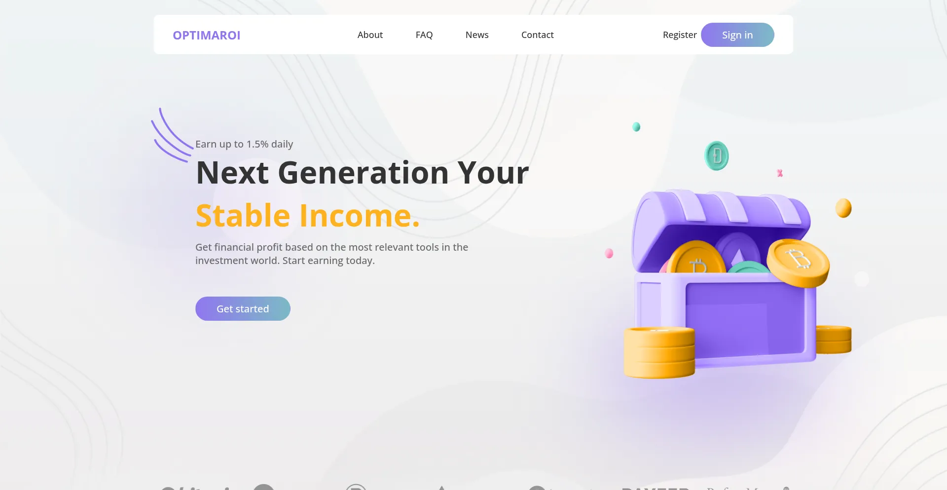 Website screenshot of Optimaroi.com