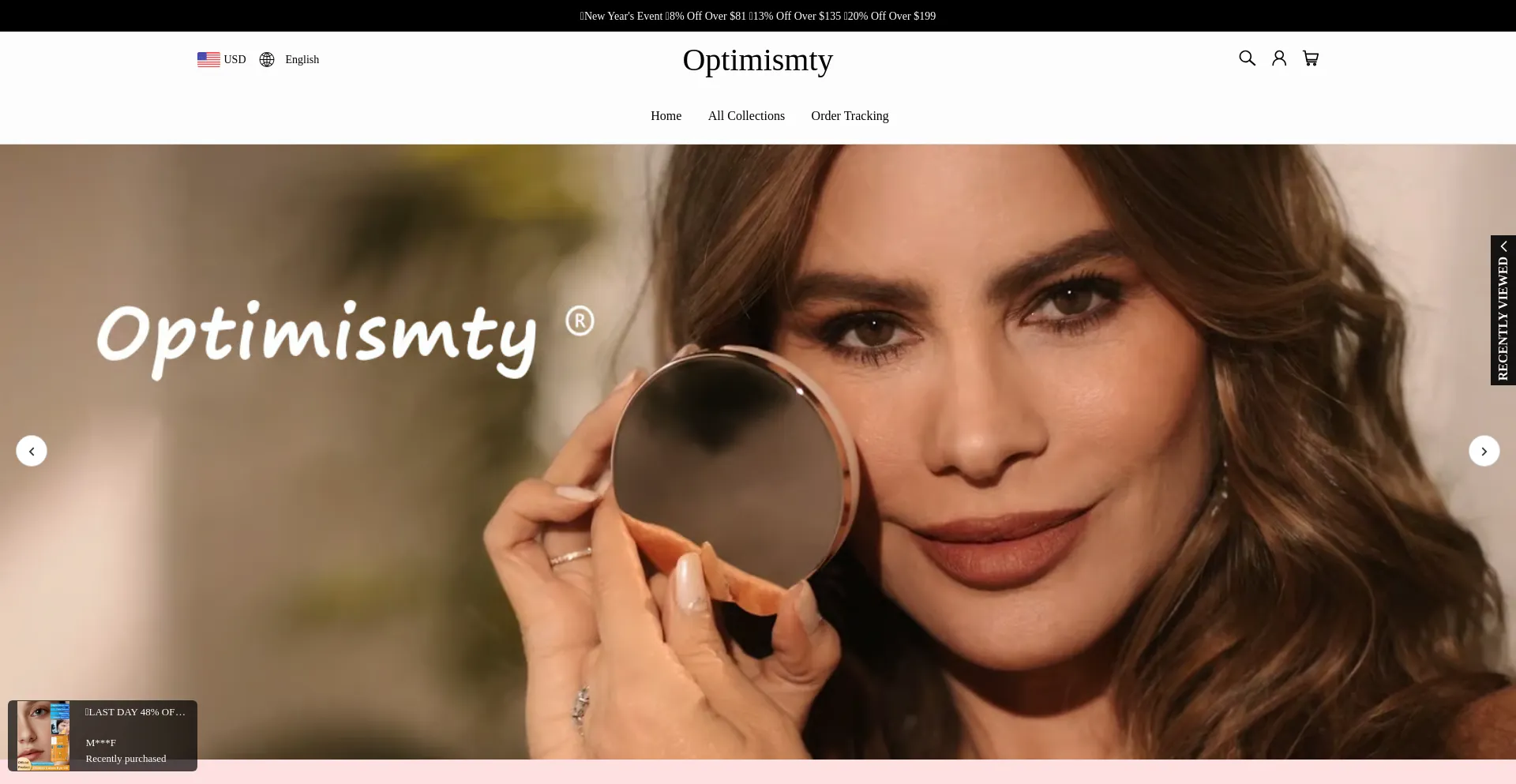 Website screenshot of Optimismty.com