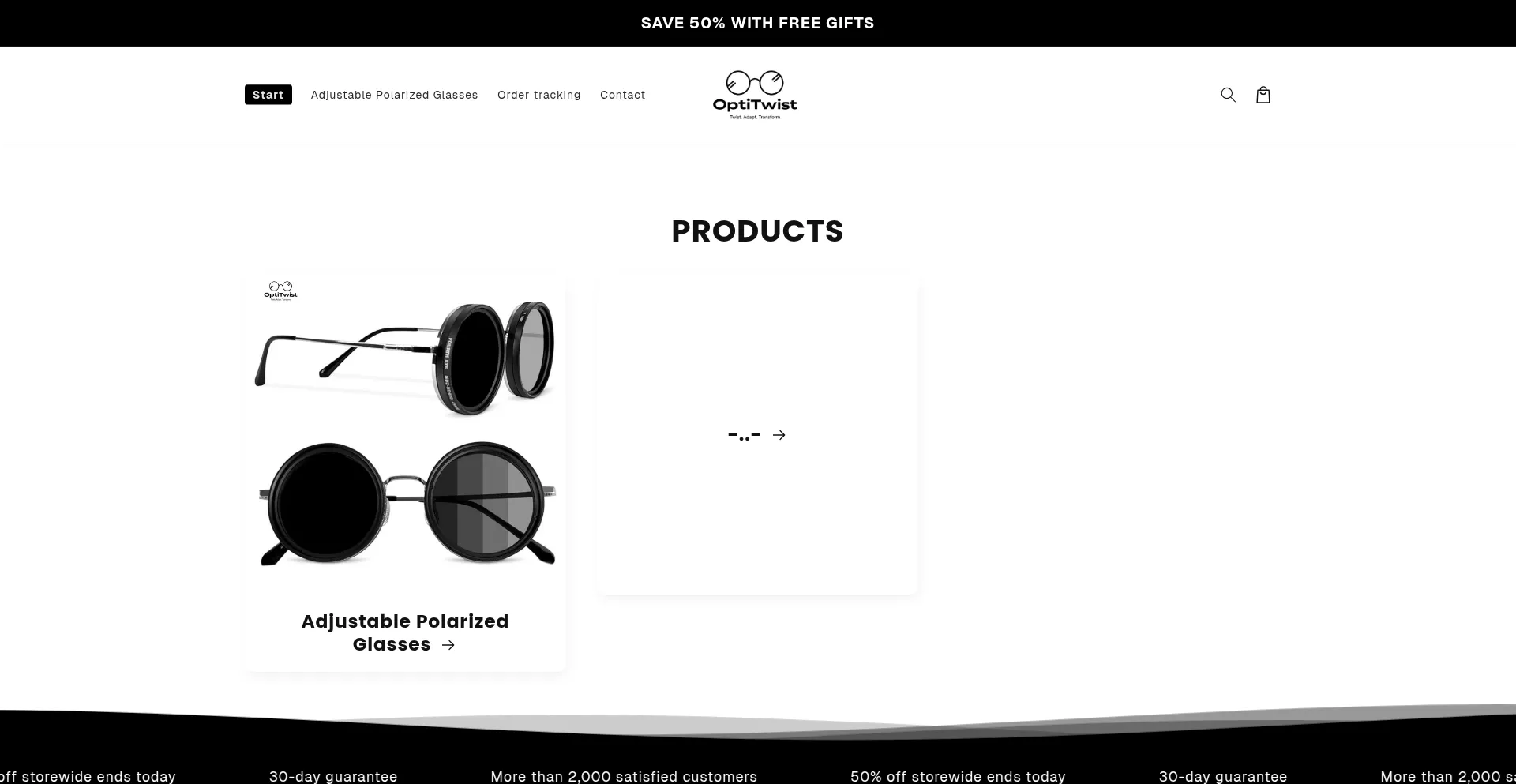 Website screenshot of Optitwist.com