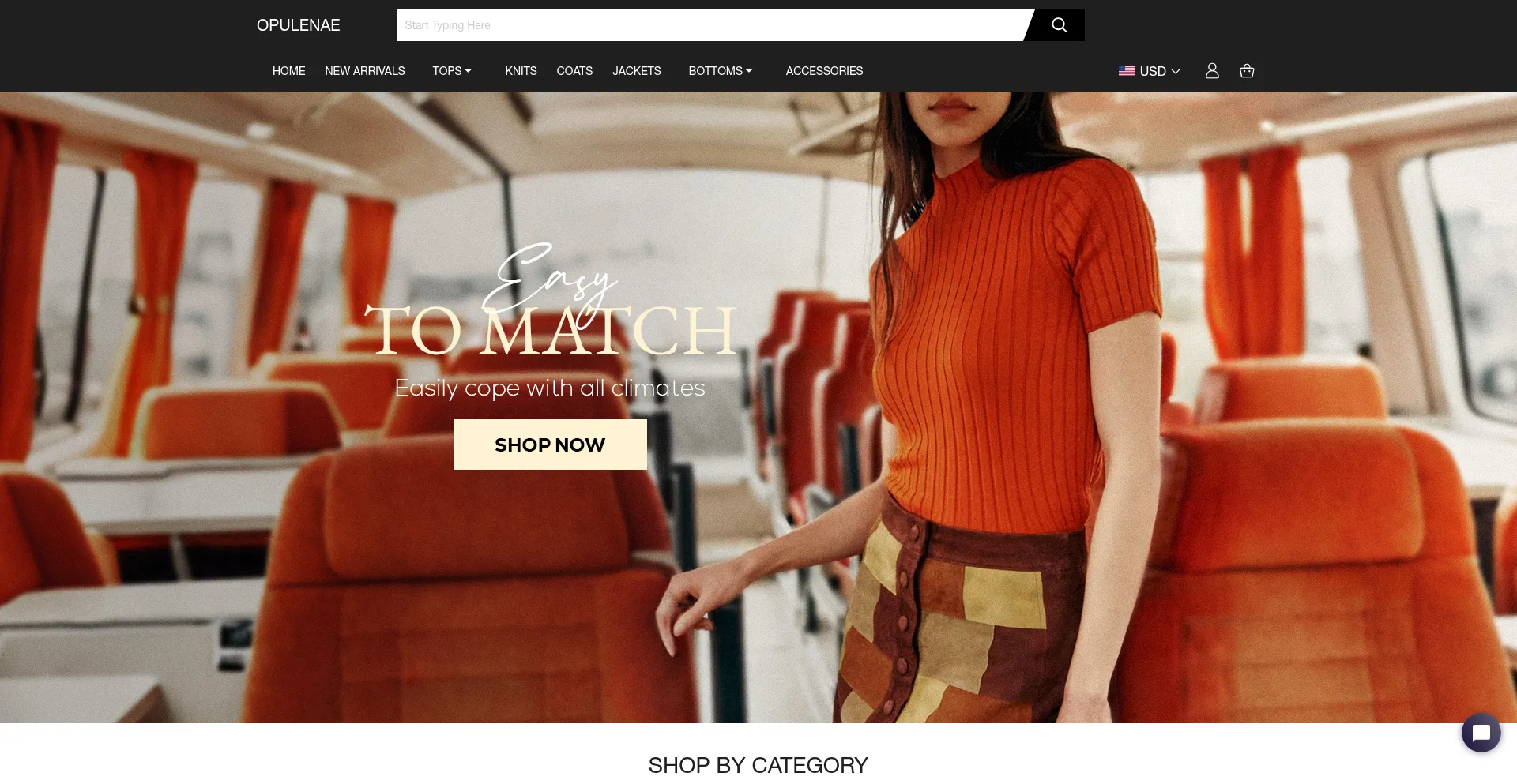 Website screenshot of Opulenae.com