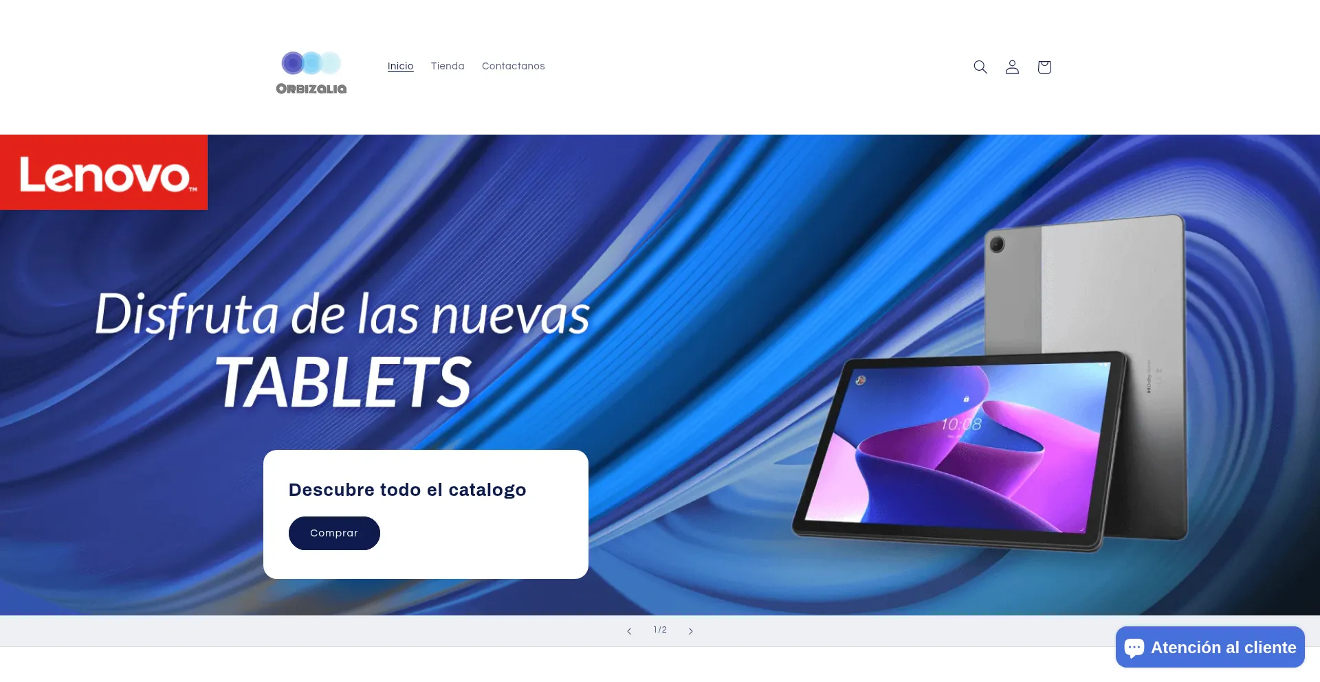 Website screenshot of Orbizalia.com