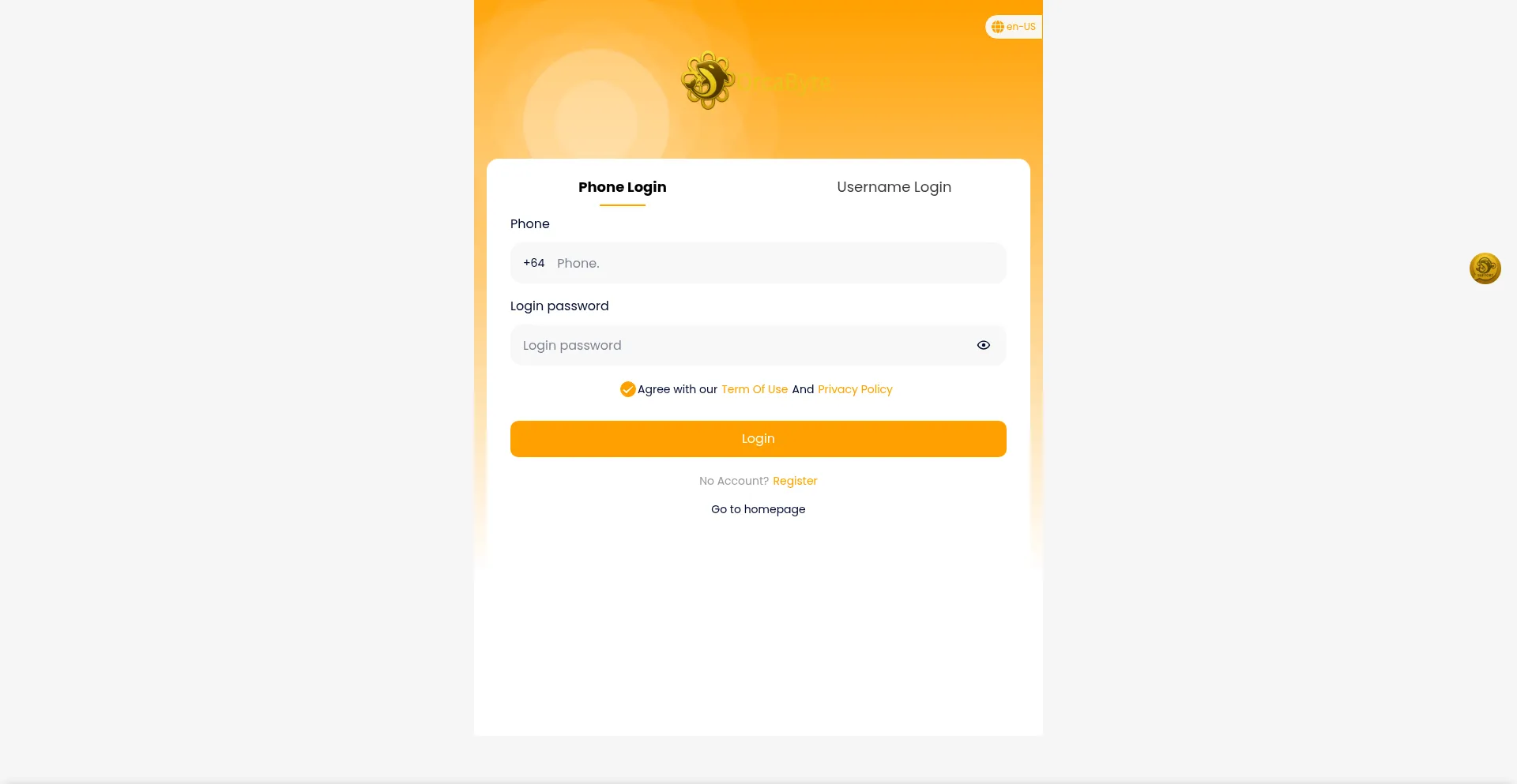 Website screenshot of Orcabyte.lat