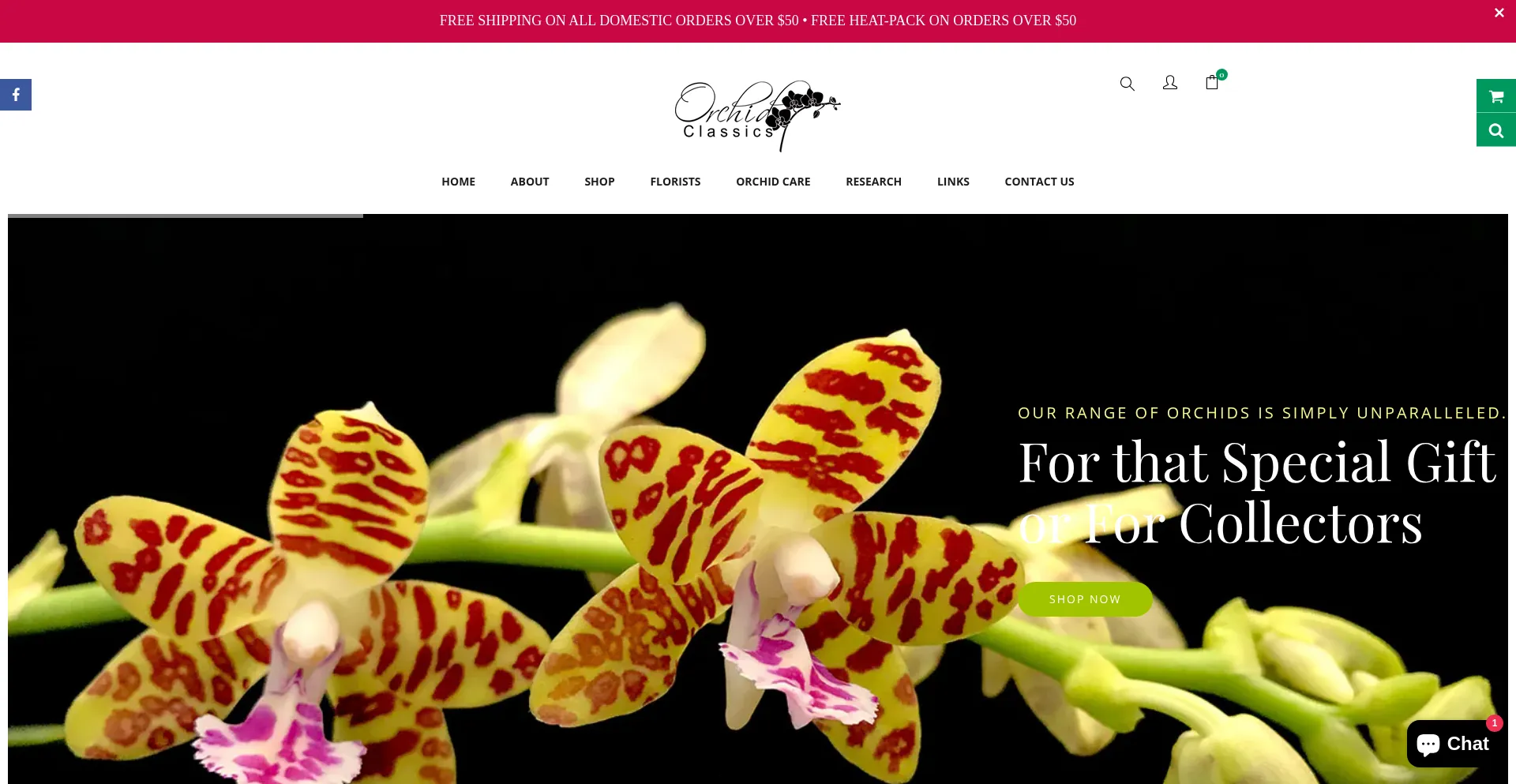 Website screenshot of Orchidclassics4u.com