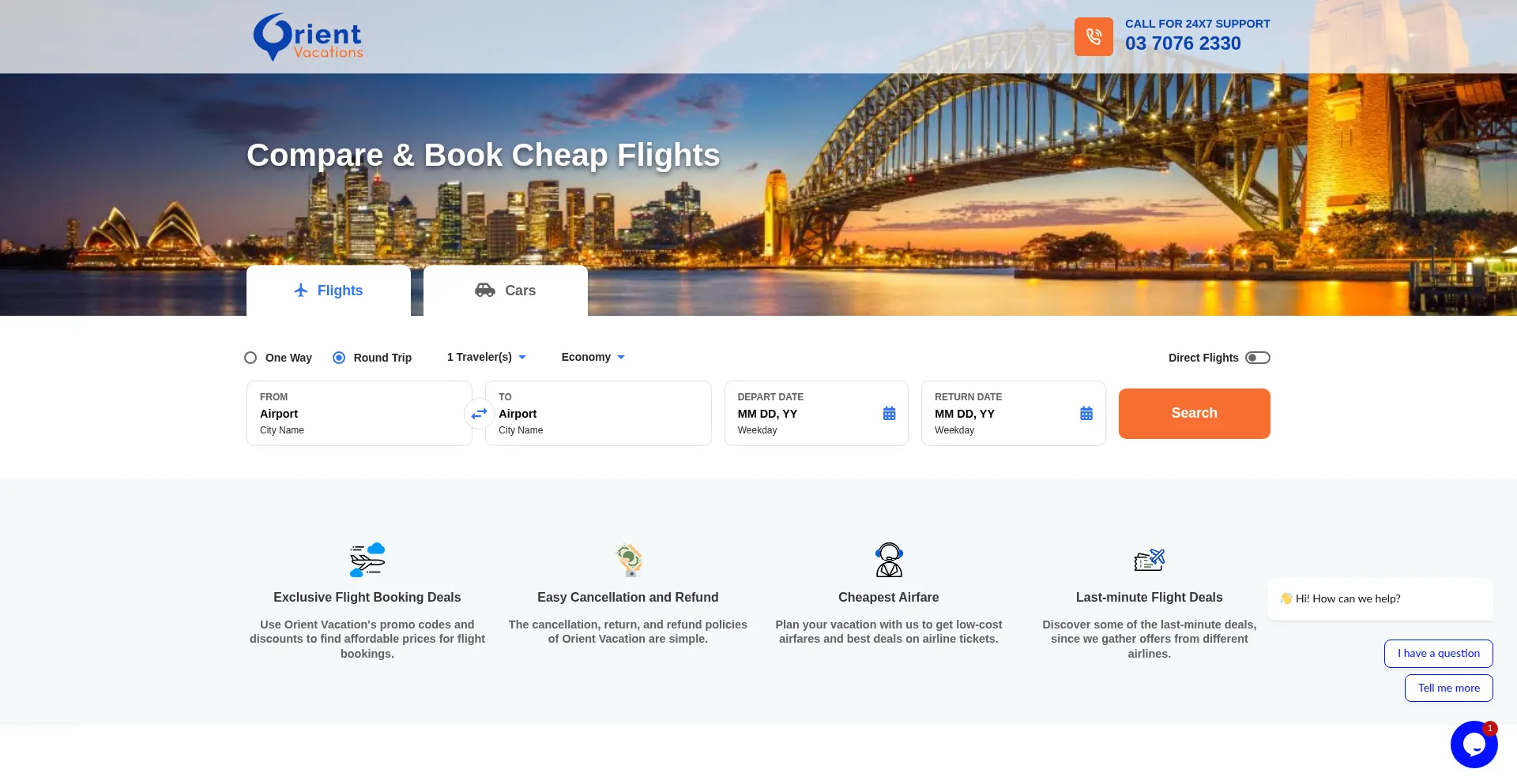 Orientvacations.com.au Screenshot
