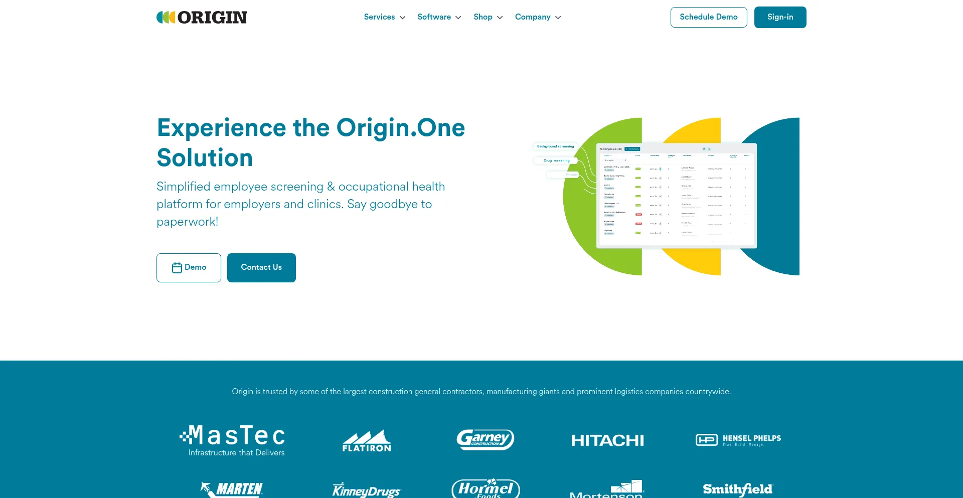 Website screenshot of Origin.net