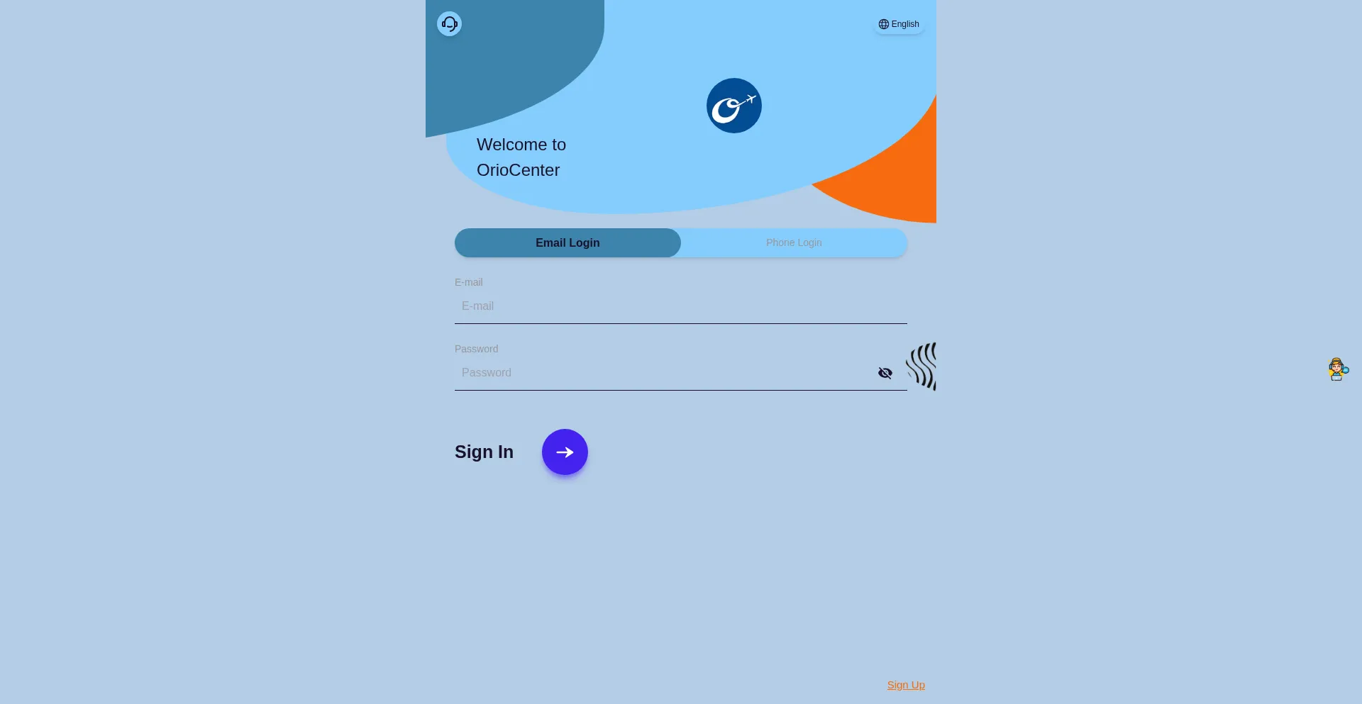 Website screenshot of Oriocentervip.com