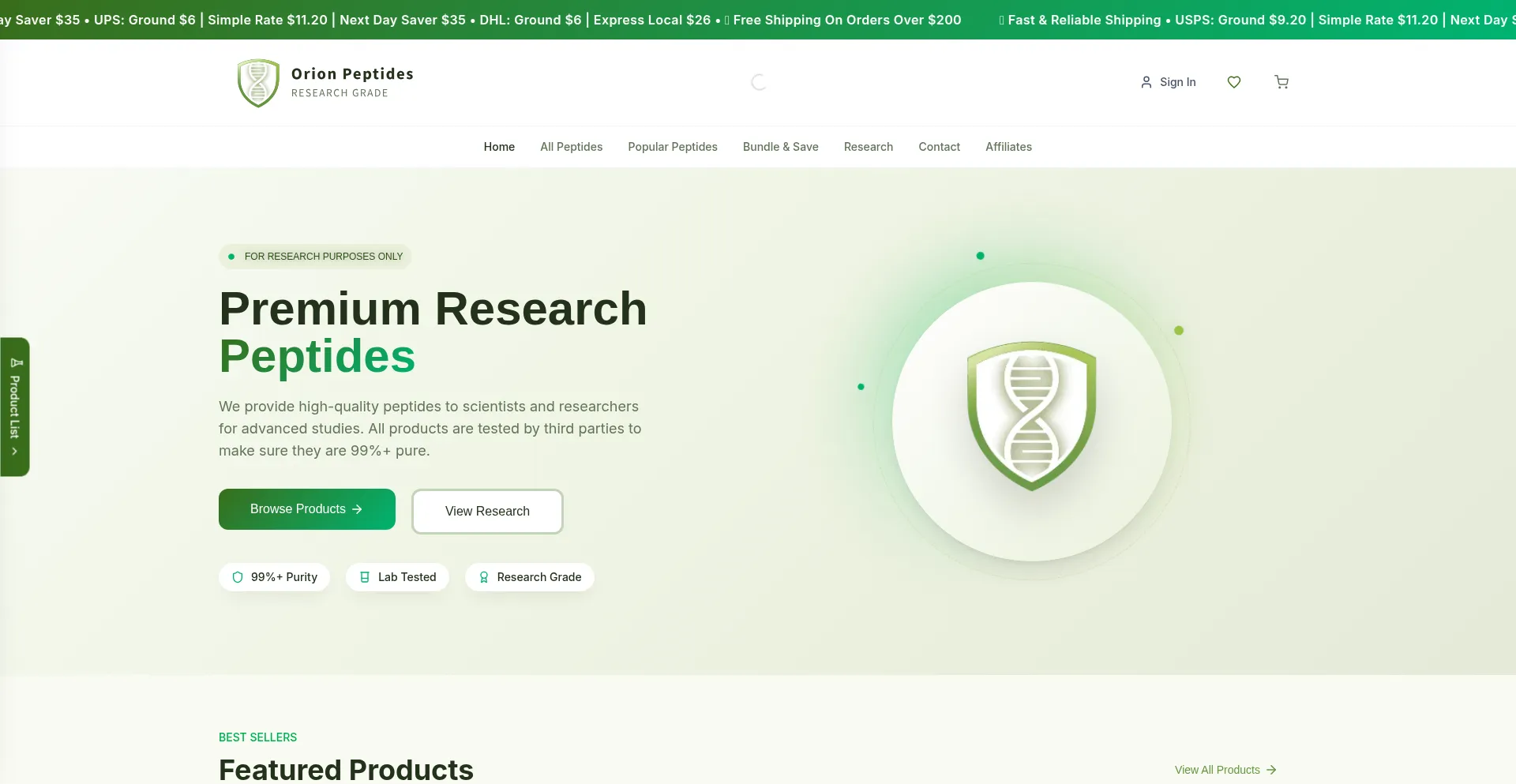 Orionpeptides.org