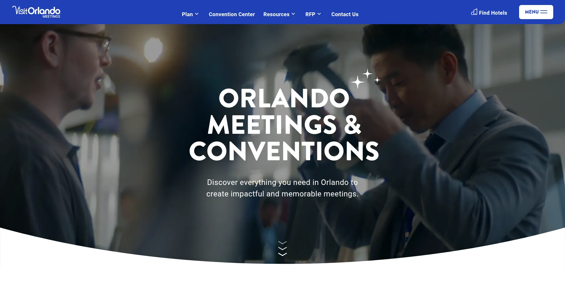 Website screenshot of Orlandomeeting.com