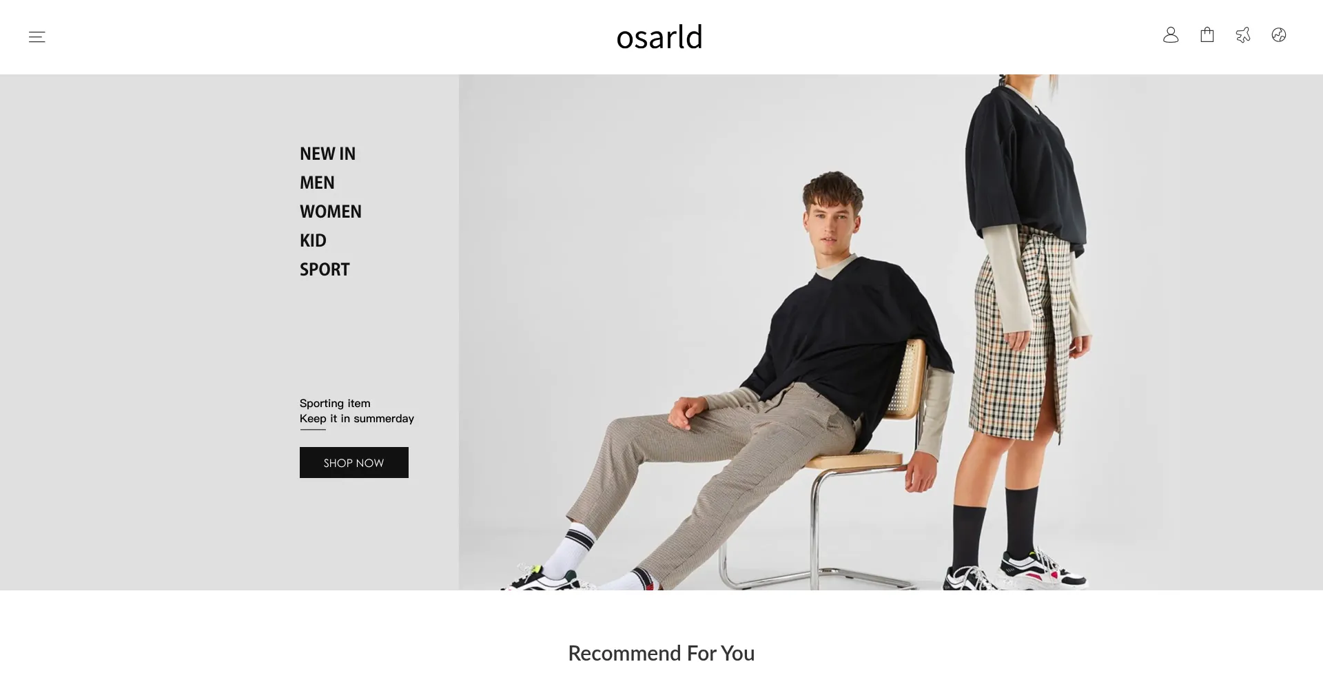 Website screenshot of Osarld.com