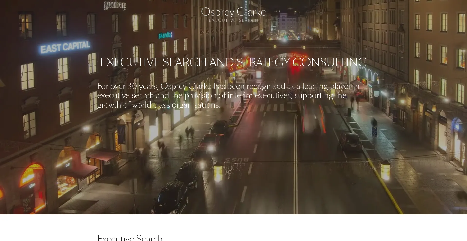 Website screenshot of Ospreyclarke.com