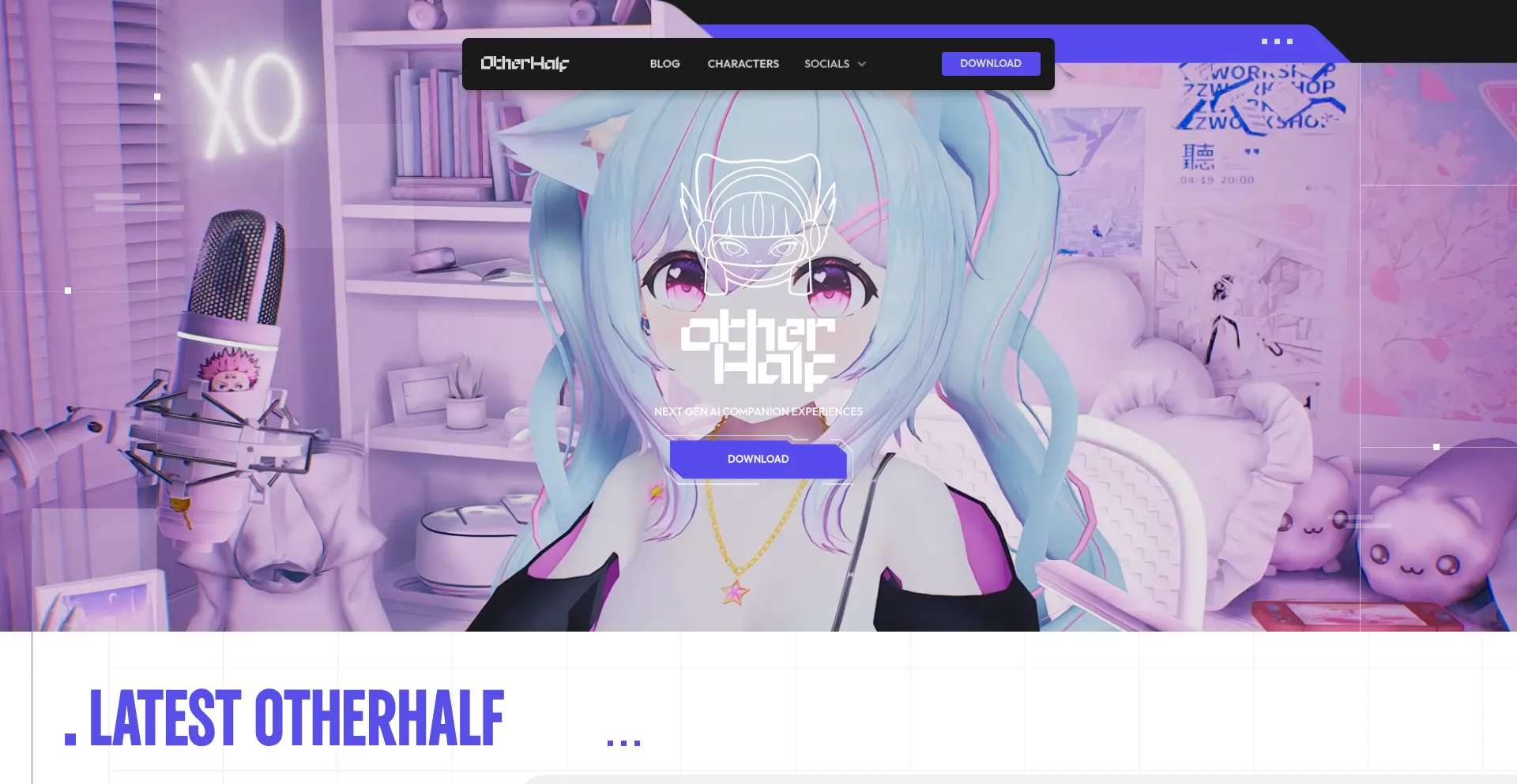Website screenshot of Otherhalf.ai