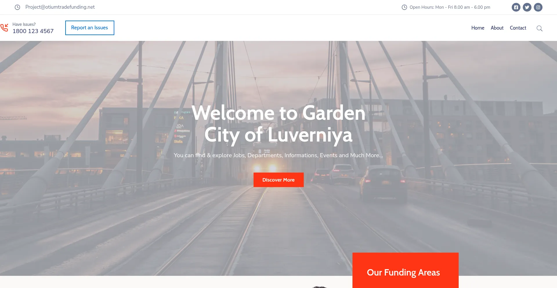Website screenshot of Otiumtradefunding.net