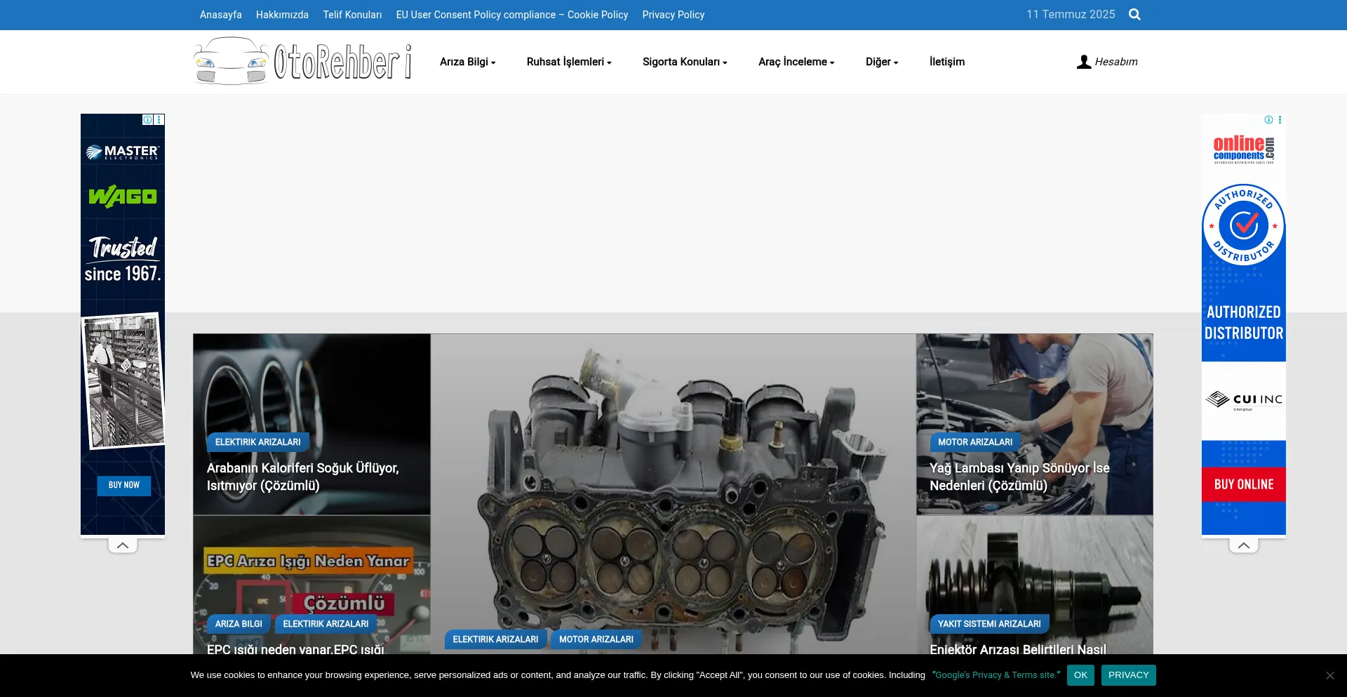 Website screenshot of Otoarizasi.com