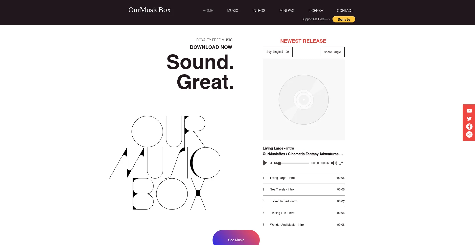 Our-music-box.com Screenshot