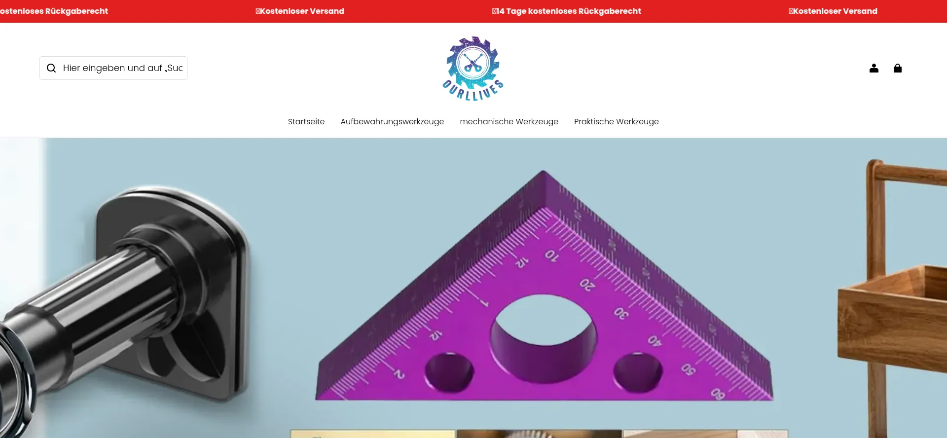 Website screenshot of Ourllives.com