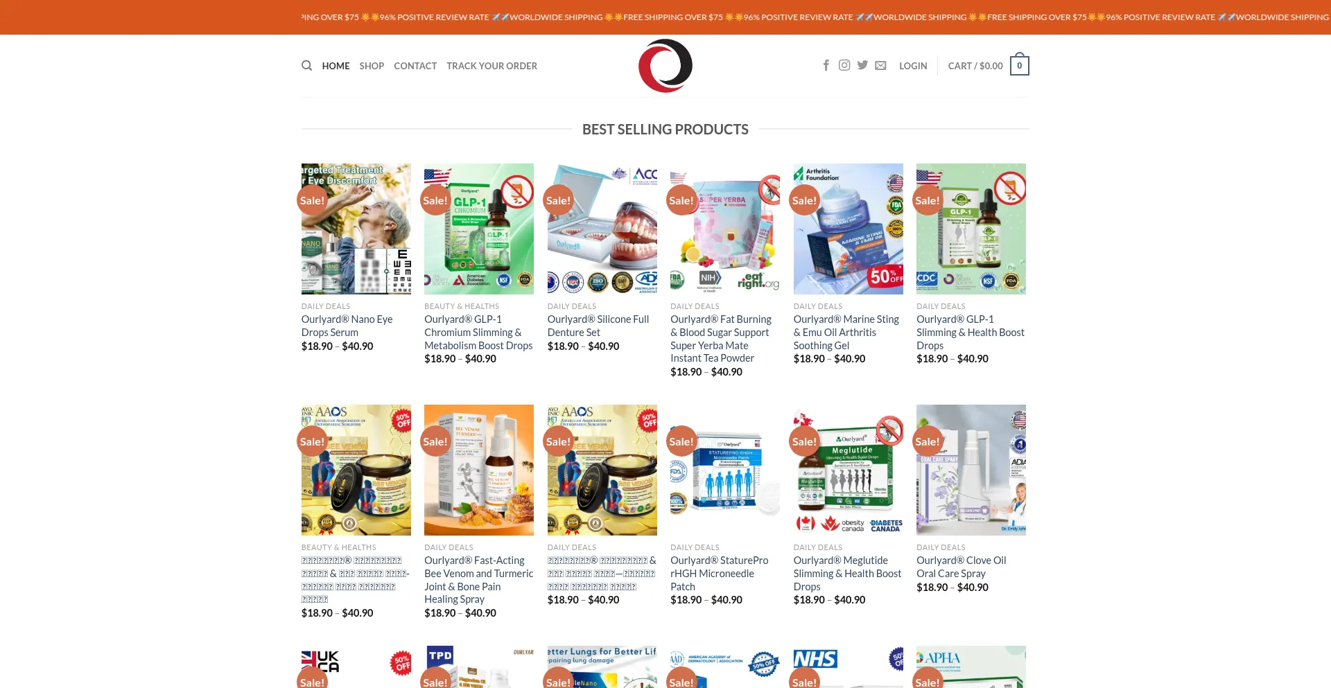 Website screenshot of Ourlyard.net