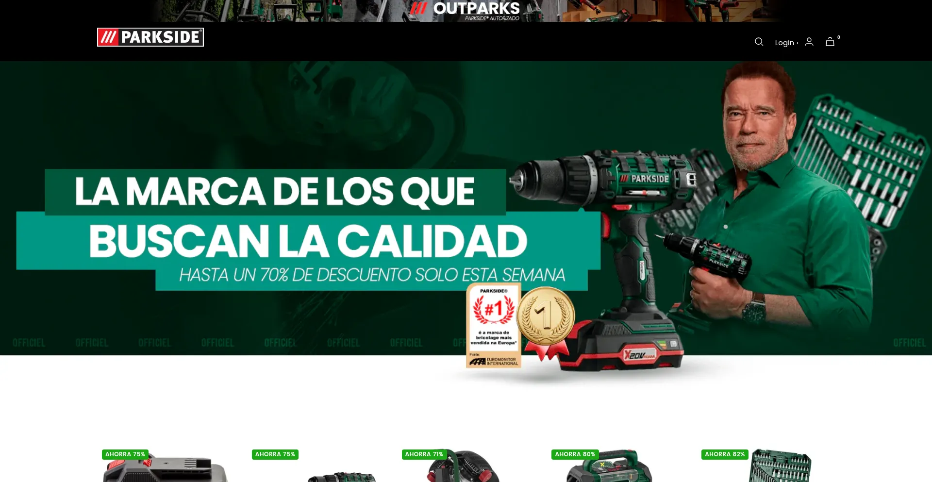 Website screenshot of Out-parks-espanha.com