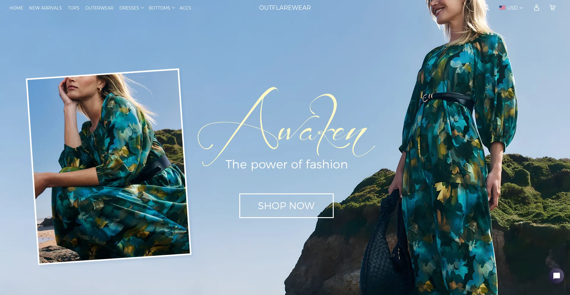 Website screenshot of Outflarewear.com