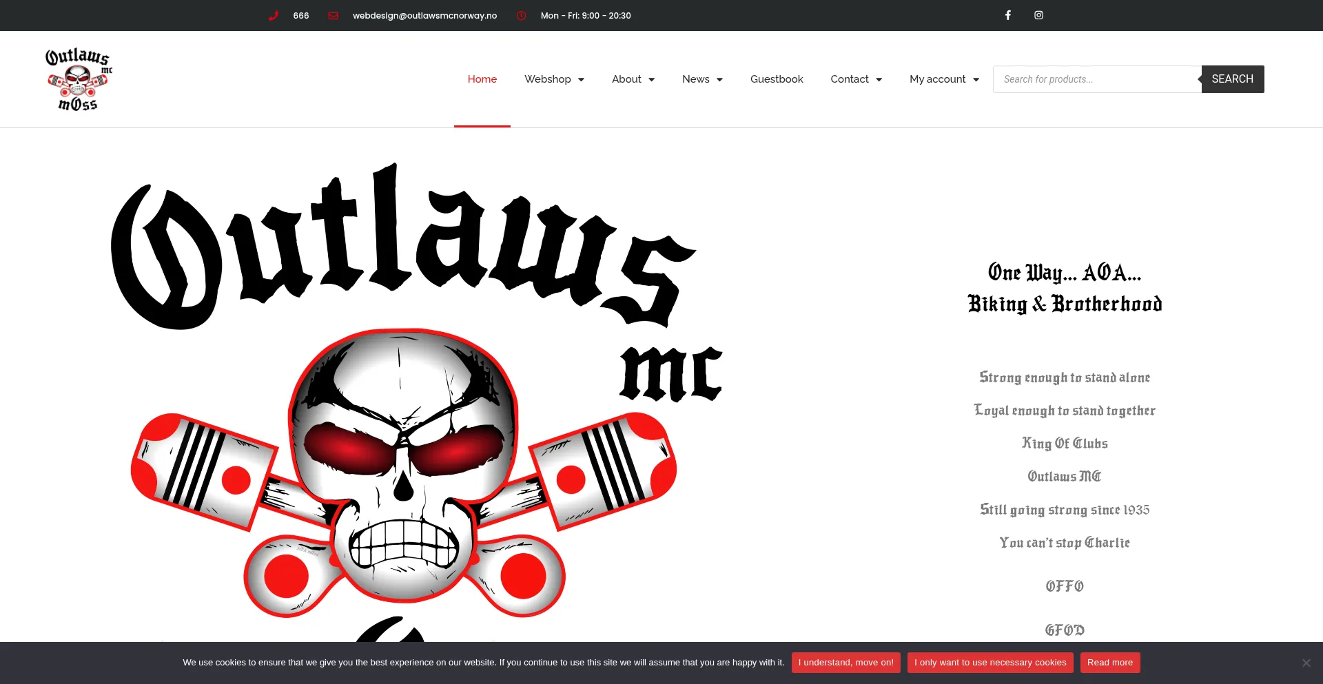 Outlawsmcnorway.no Screenshot