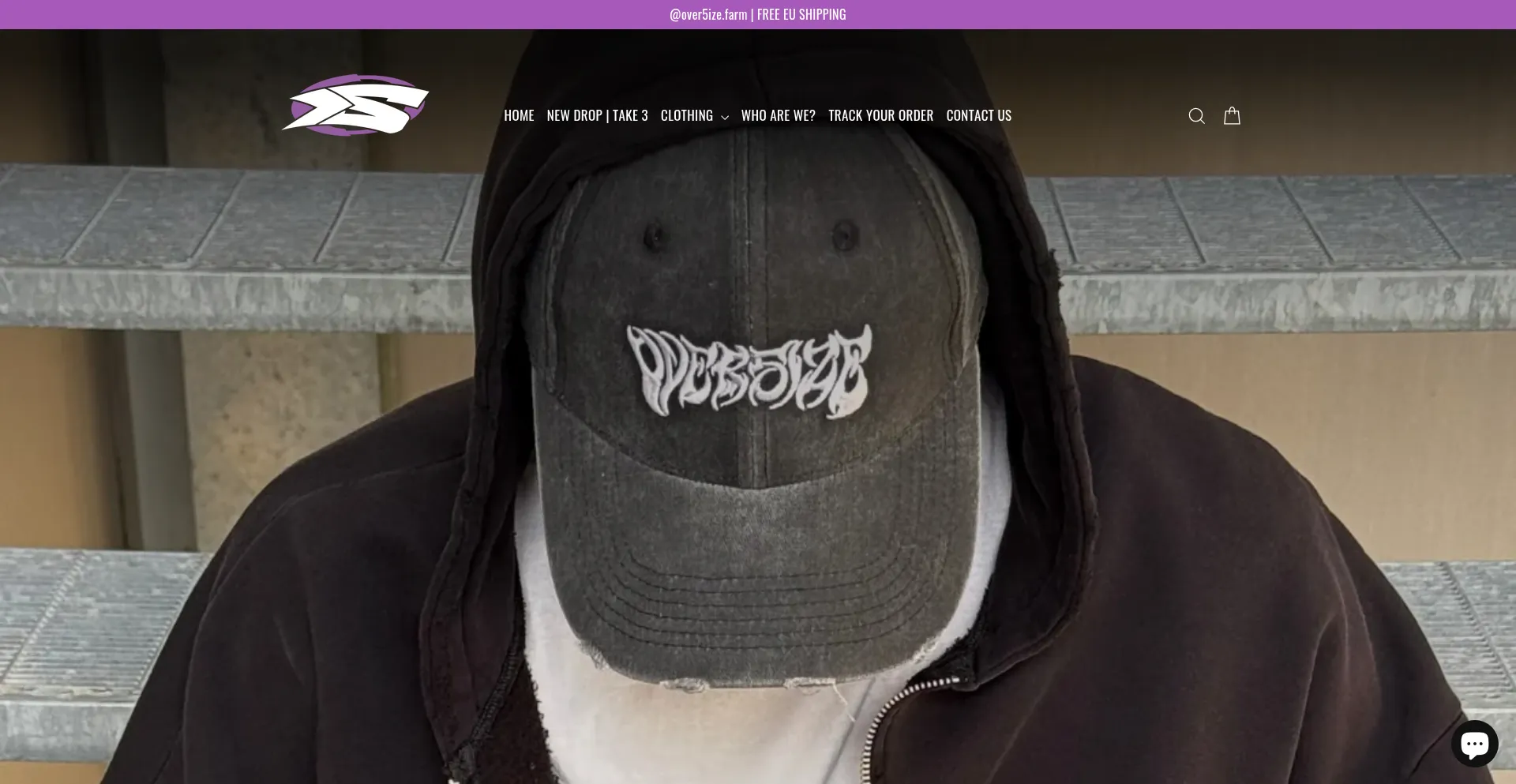 Website screenshot of Over5izefarm.com