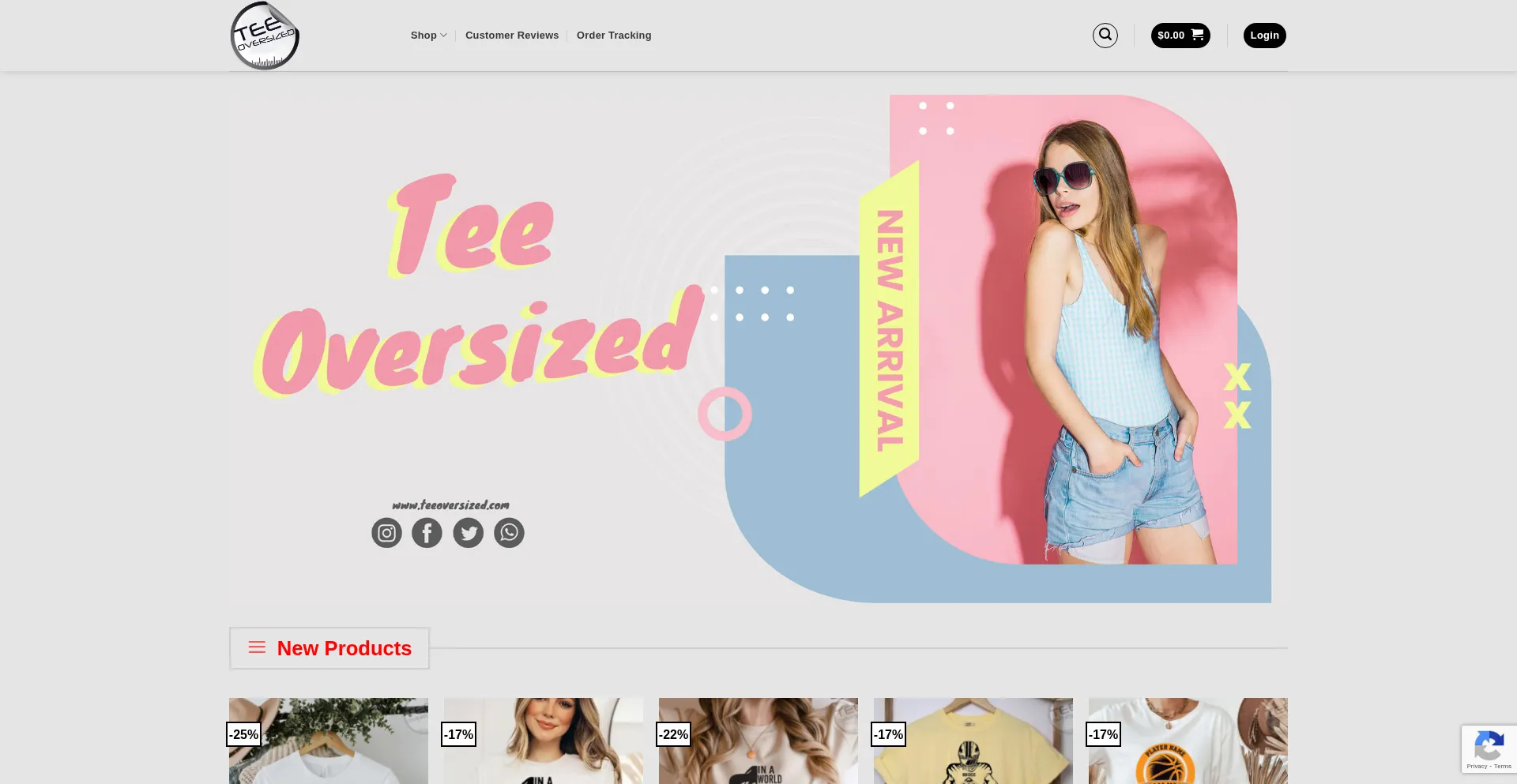 Oversized-tee.com Screenshot