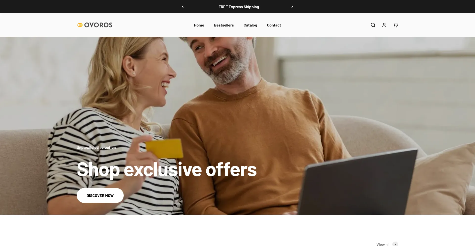 Website screenshot of Ovoros.com