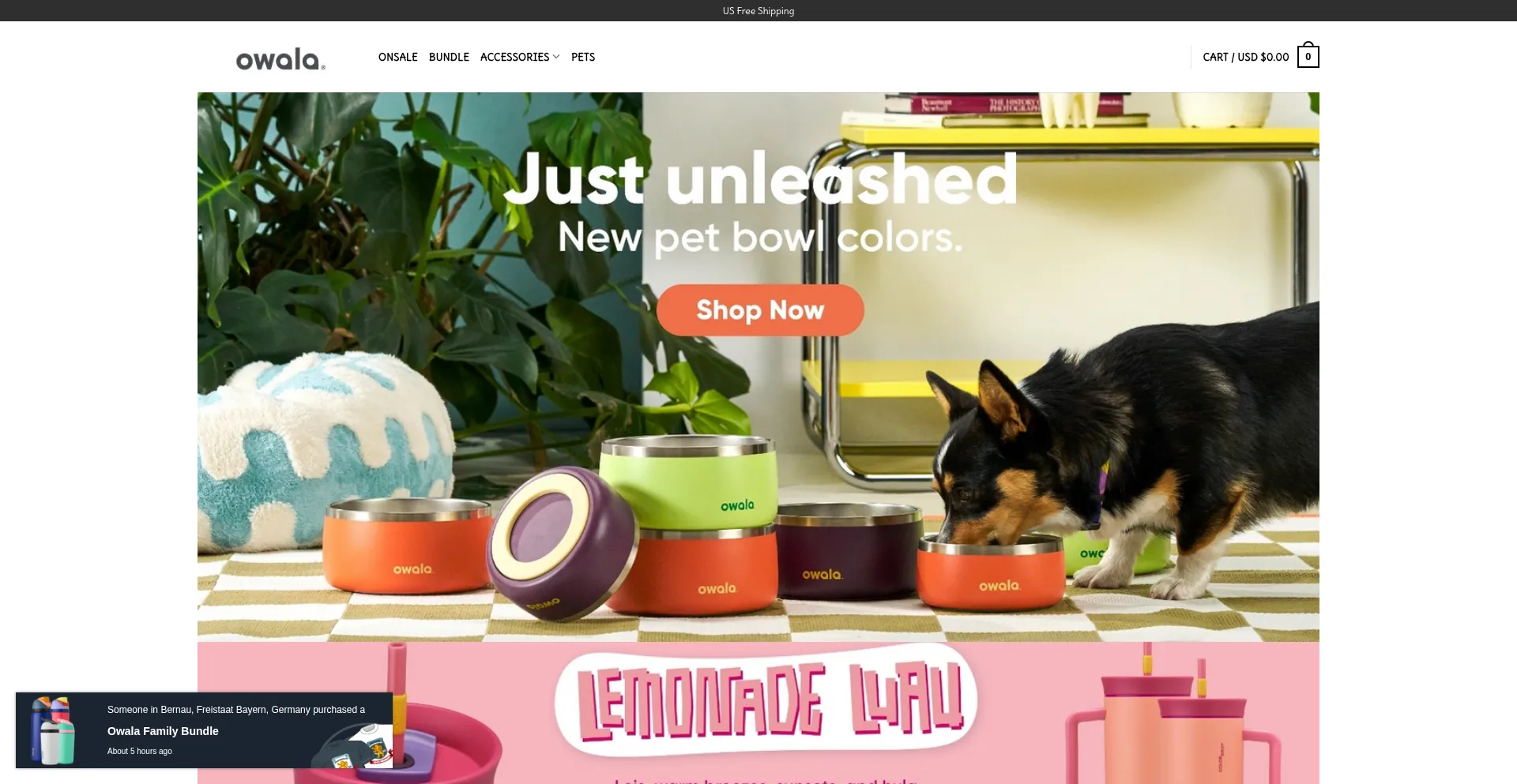 Website screenshot of Owalauk.store