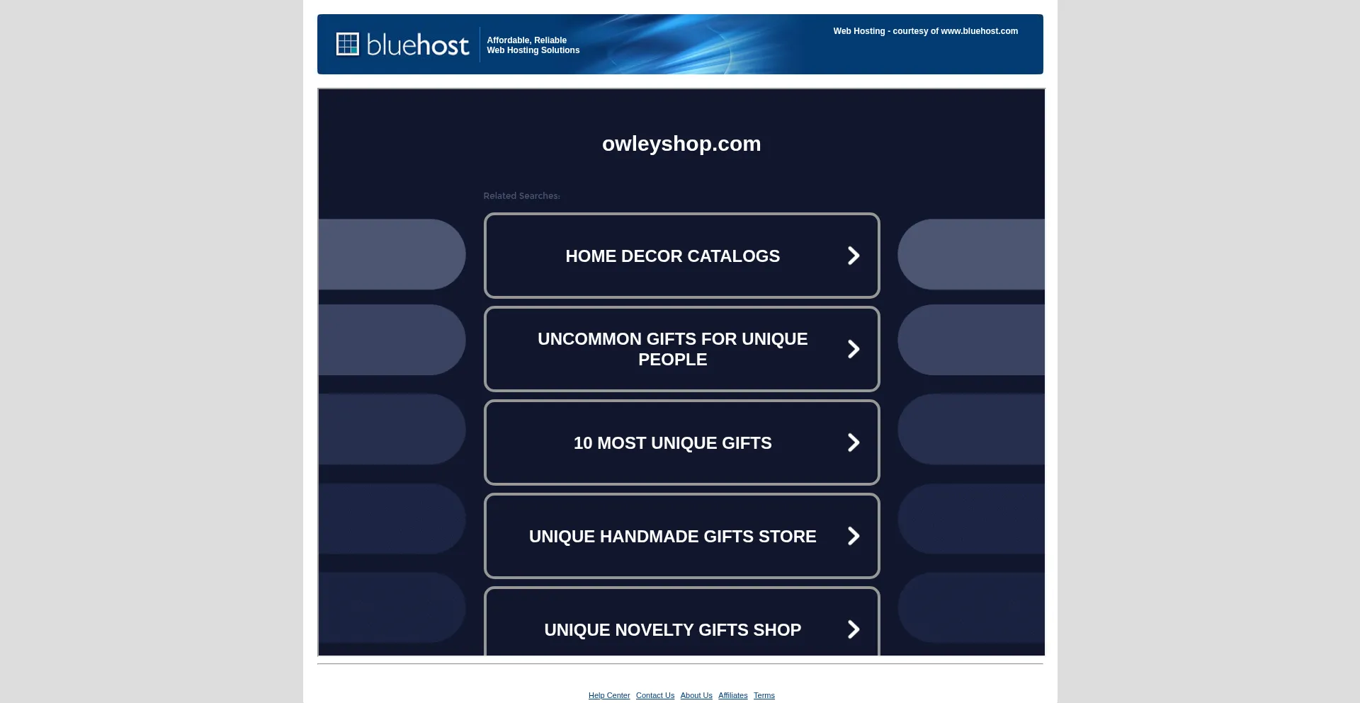 Website screenshot of Owleyshop.com
