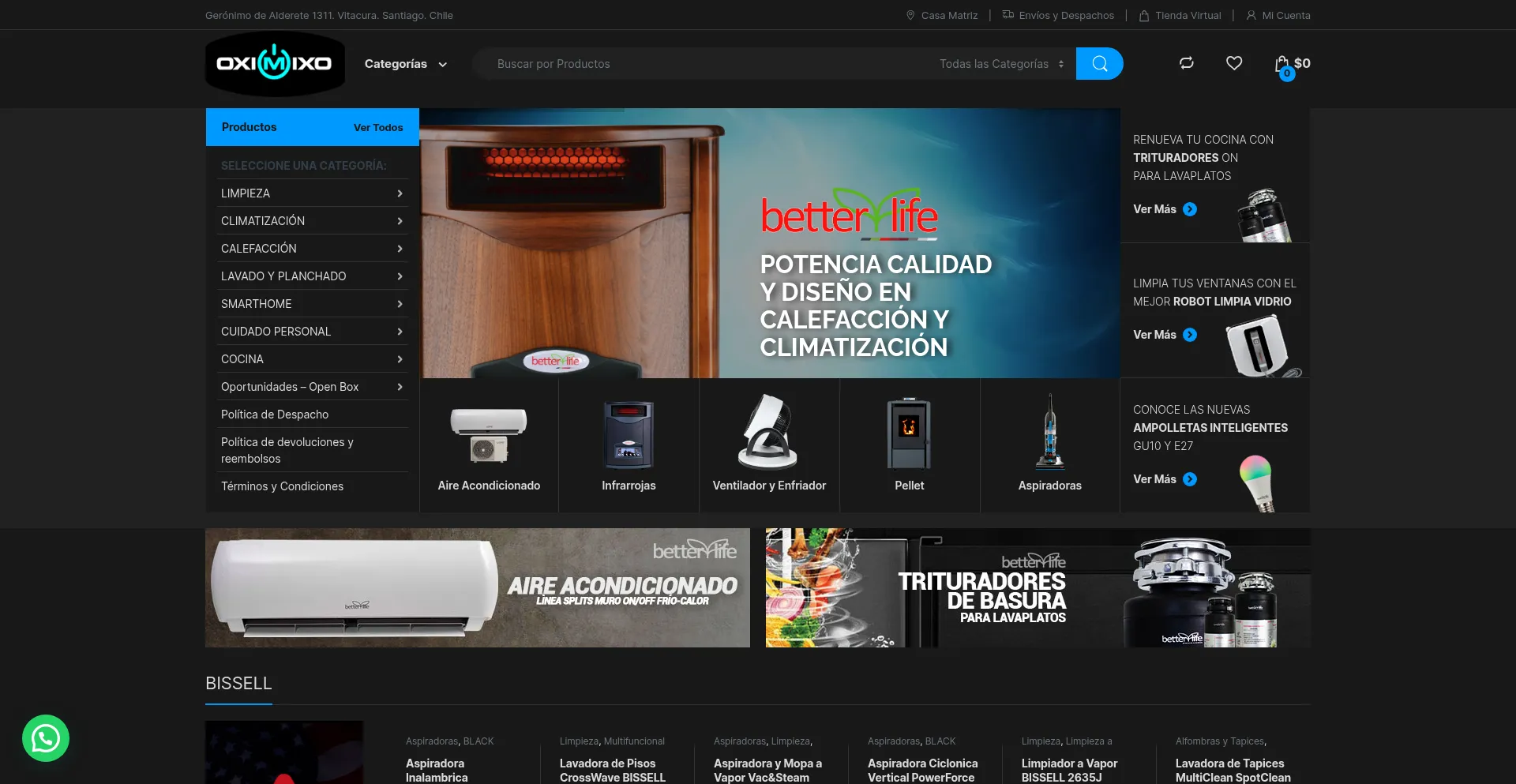 Website screenshot of Oximixo.com