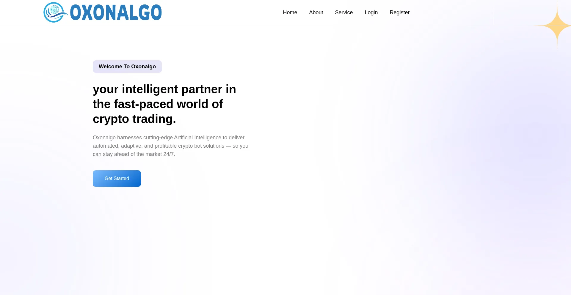 Website screenshot of Oxonalgo.com