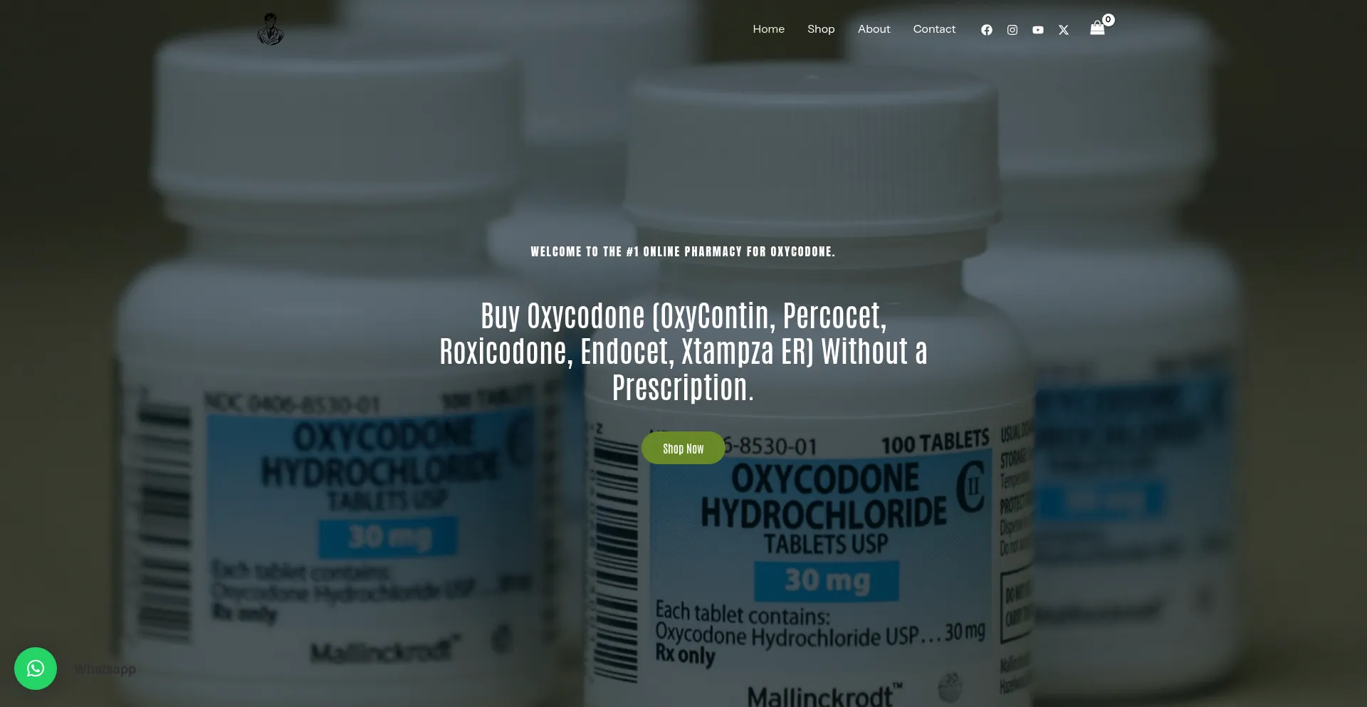 Website screenshot of Oxymedpharm.com
