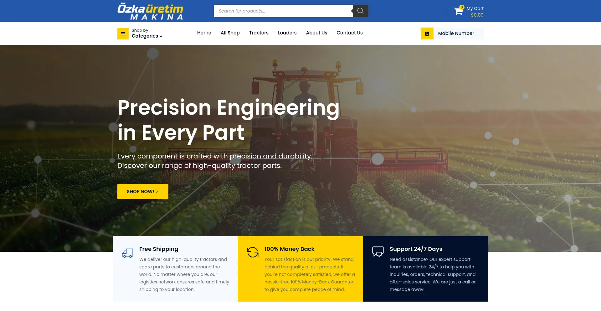 Website screenshot of Ozkauretimmakinas.com