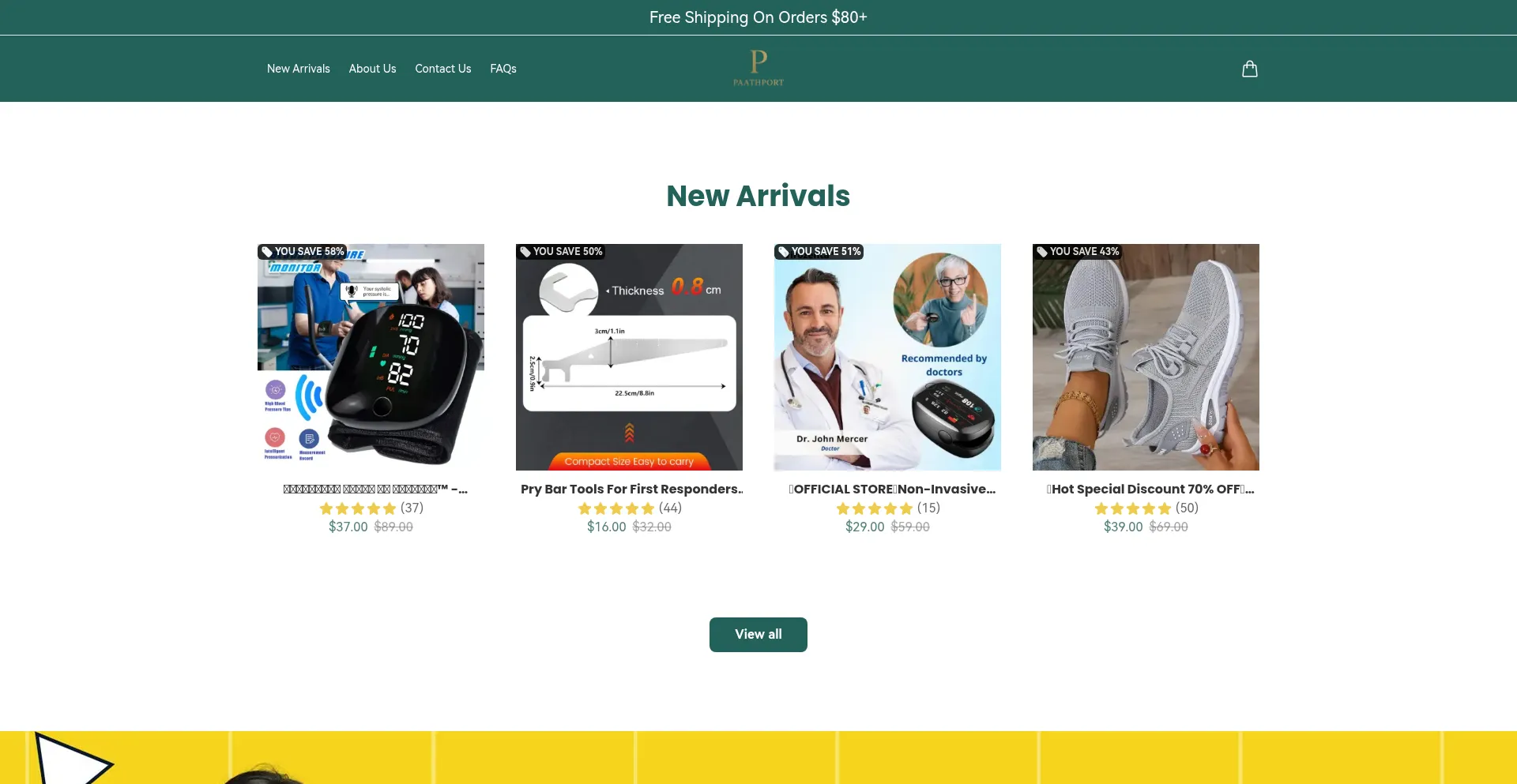 Website screenshot of Paathport.com