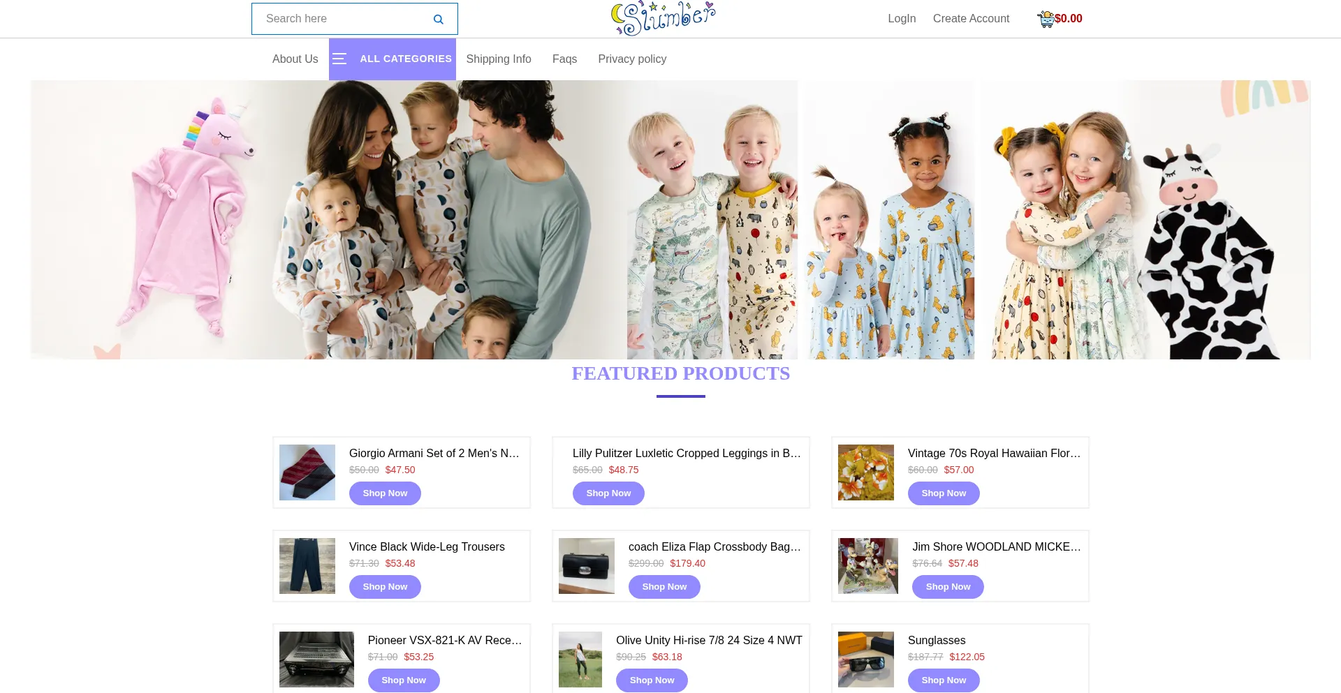 Website screenshot of Pacan.silverpop.baby