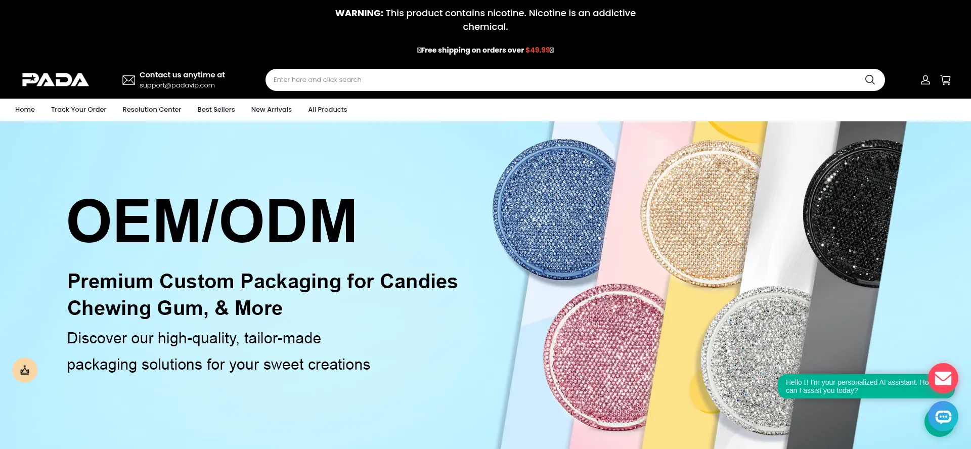 Website screenshot of Padavip.com
