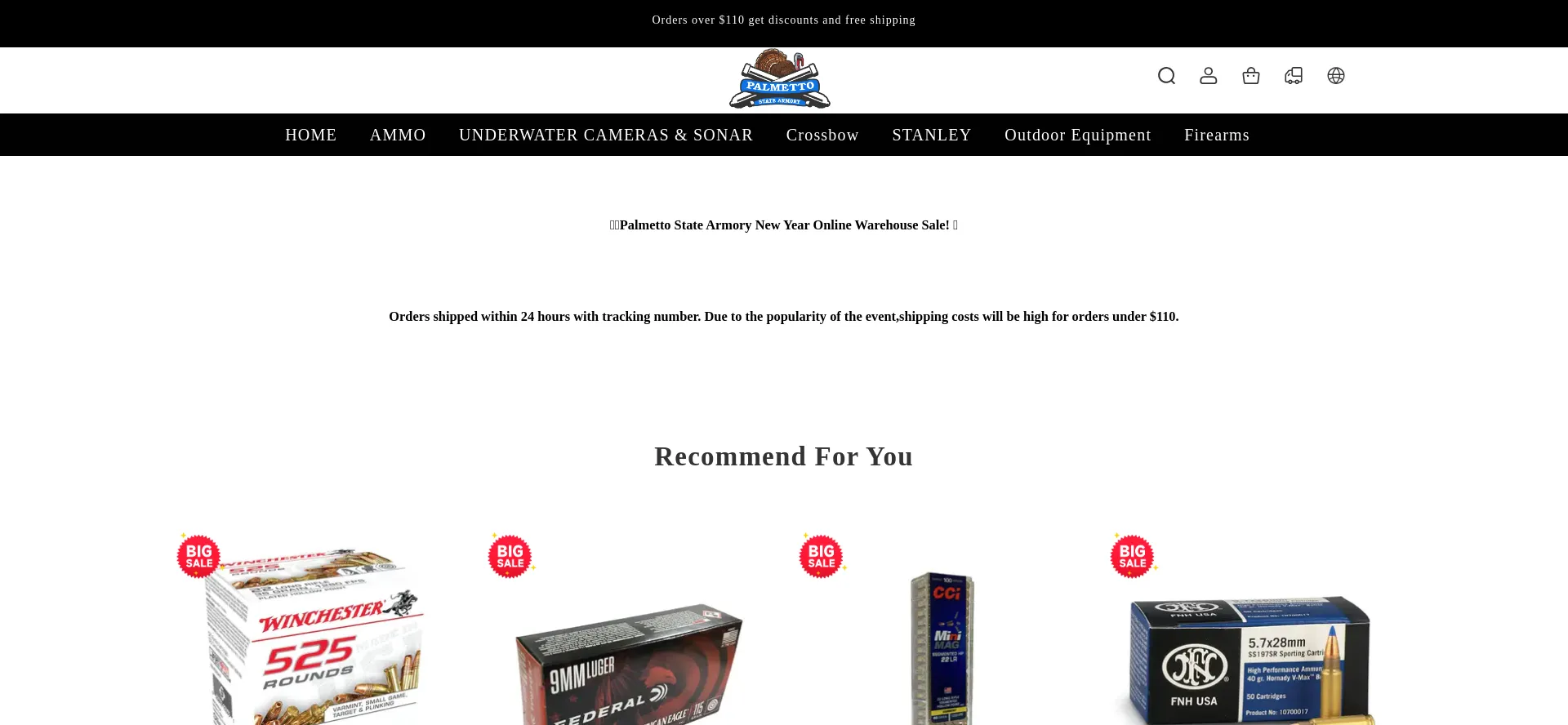 Website screenshot of Palmetostasaramory.shop