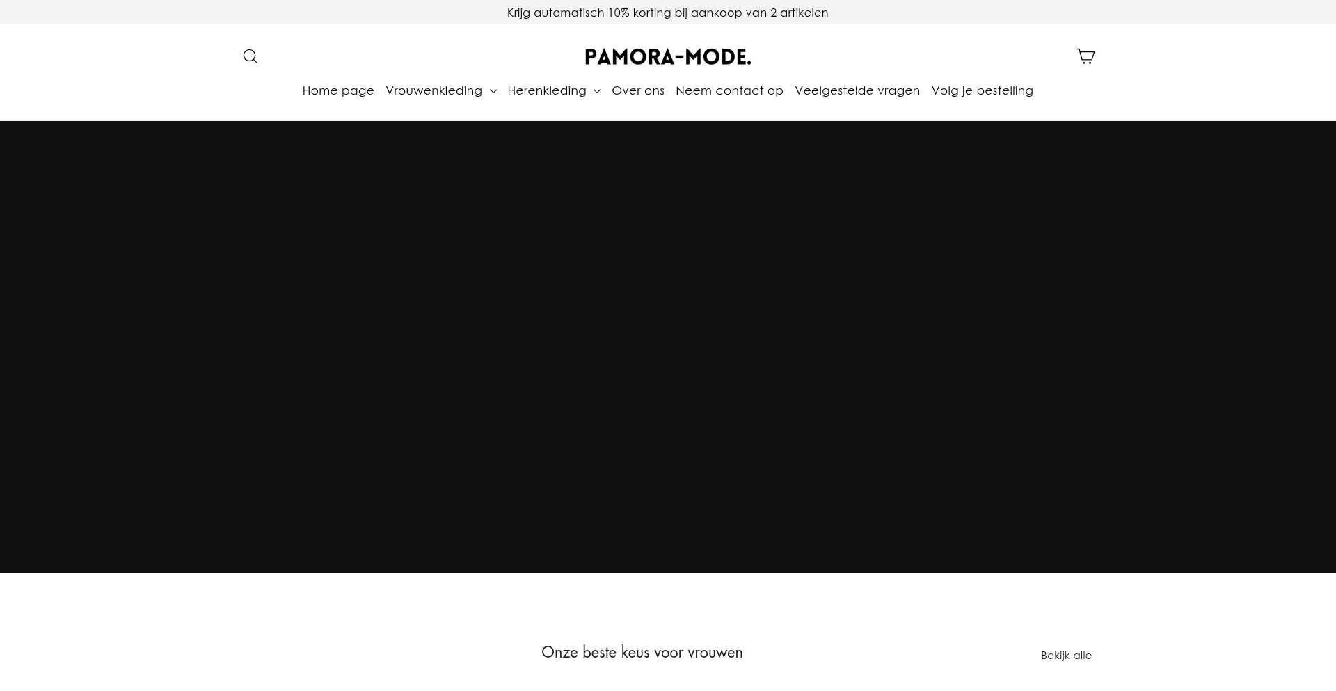 Website screenshot of Pamora-mode.nl