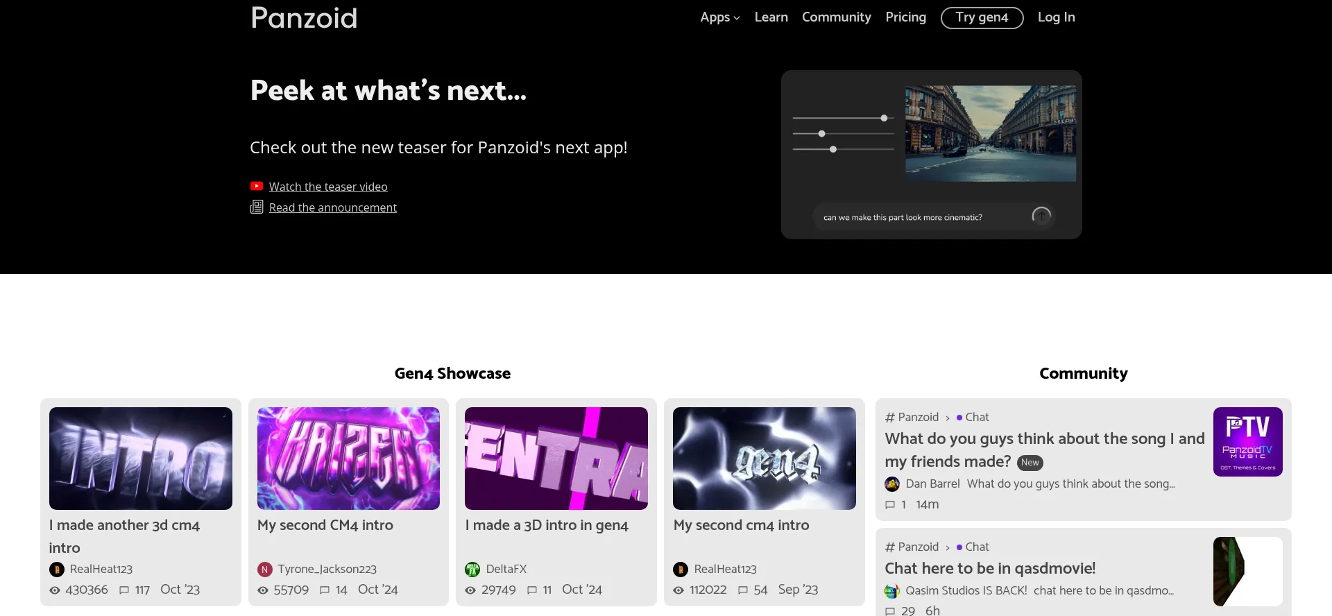 Panzoid.com Screenshot