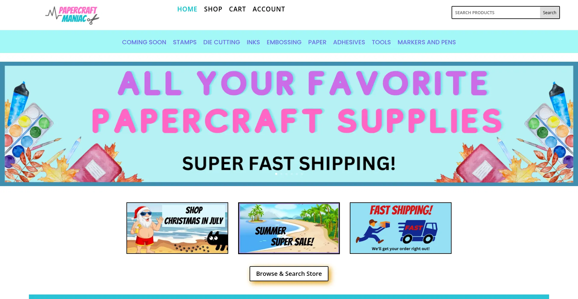 Website screenshot of Papercraftmaniac.com