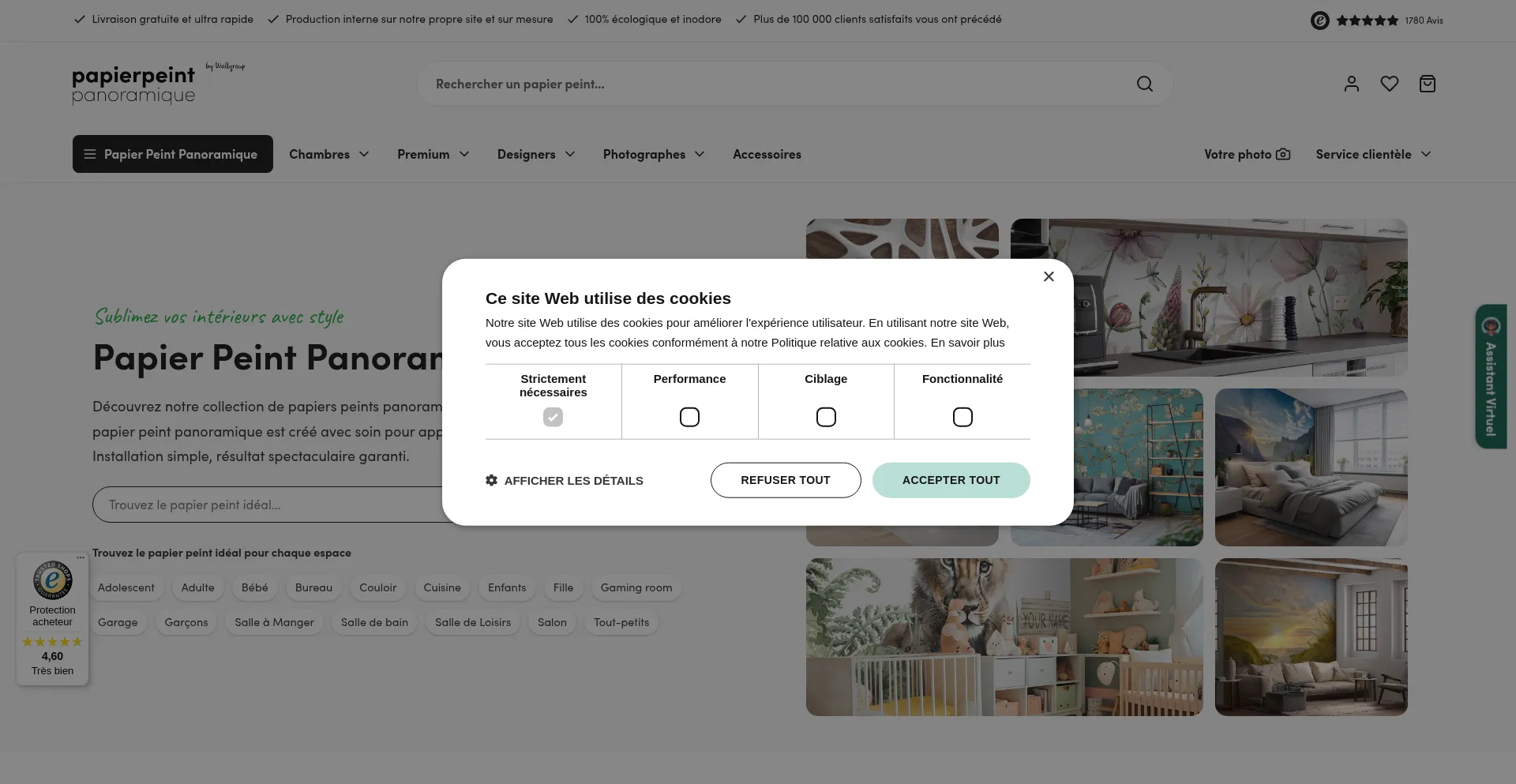 ¿És Seguro y Confiable Papierpeintpanoramique.fr?