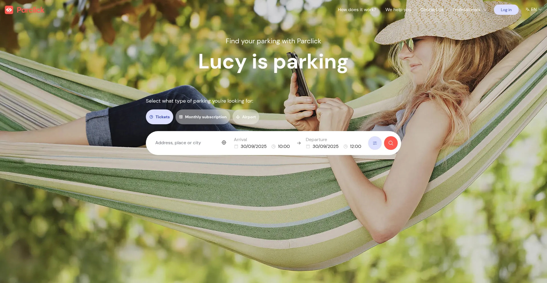 Parclick.com Screenshot